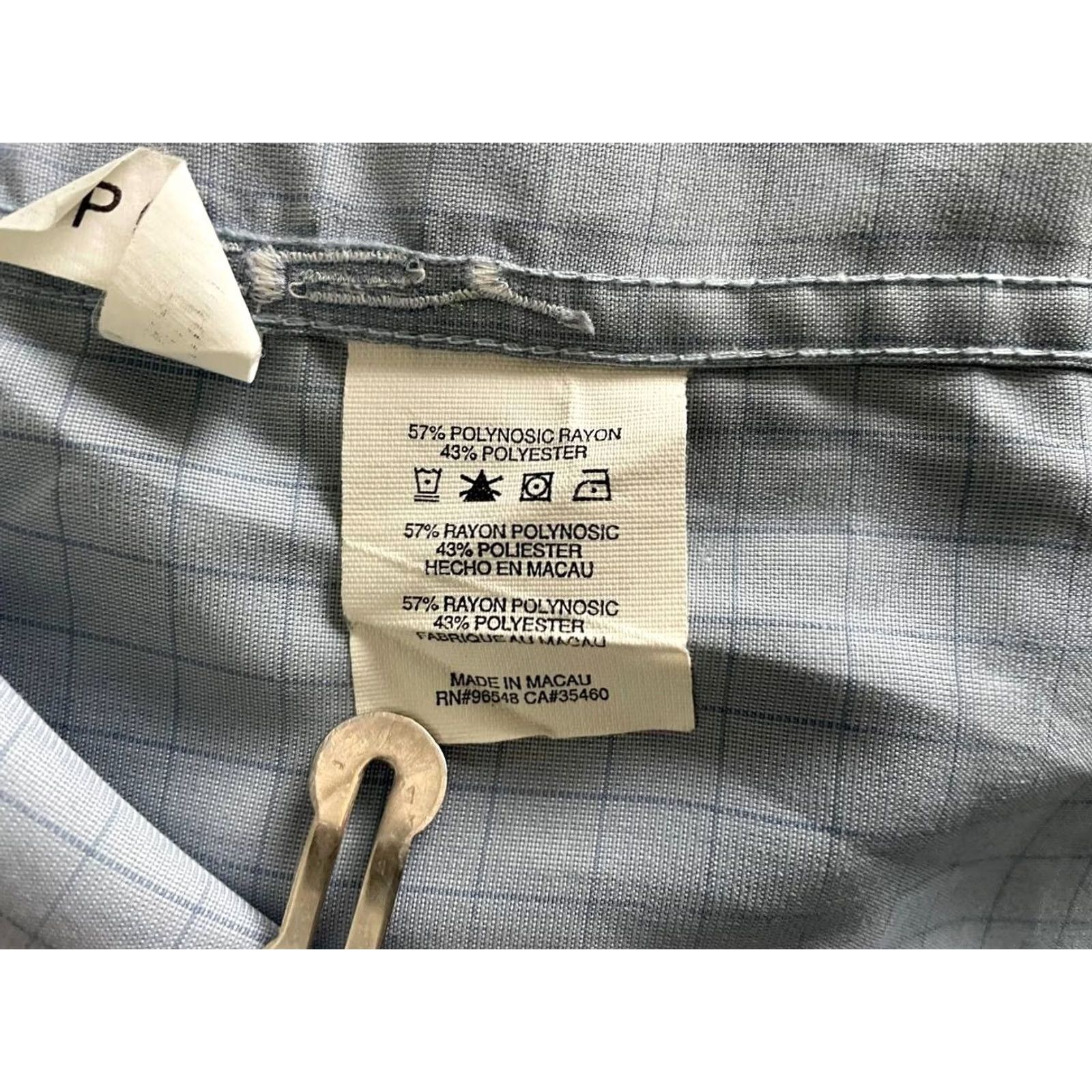 Oakley Oakley Mens Button-Up Shirt XL Gray Rayon Short Sleeve Casual Dress Shirt Slimming Breathable Pockets Size US XL / EU 56 / 4 - 5 Thumbnail