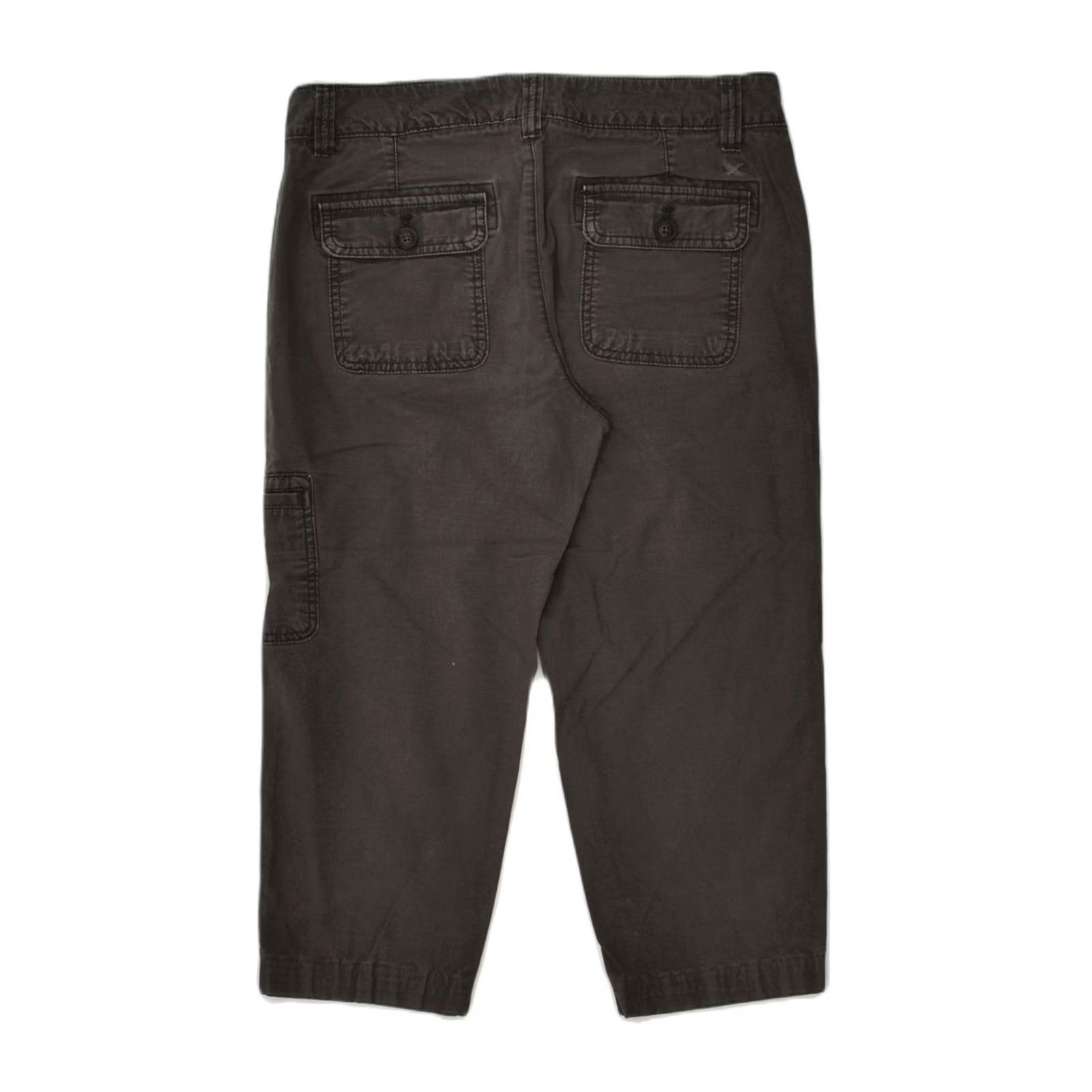 Eddie Bauer EDDIE BAUER Womens Capri Cargo Trousers US 6 Medium W30 L20 Grey Cotton Size 32" / US 10 / IT 46 - 2 Thumbnail