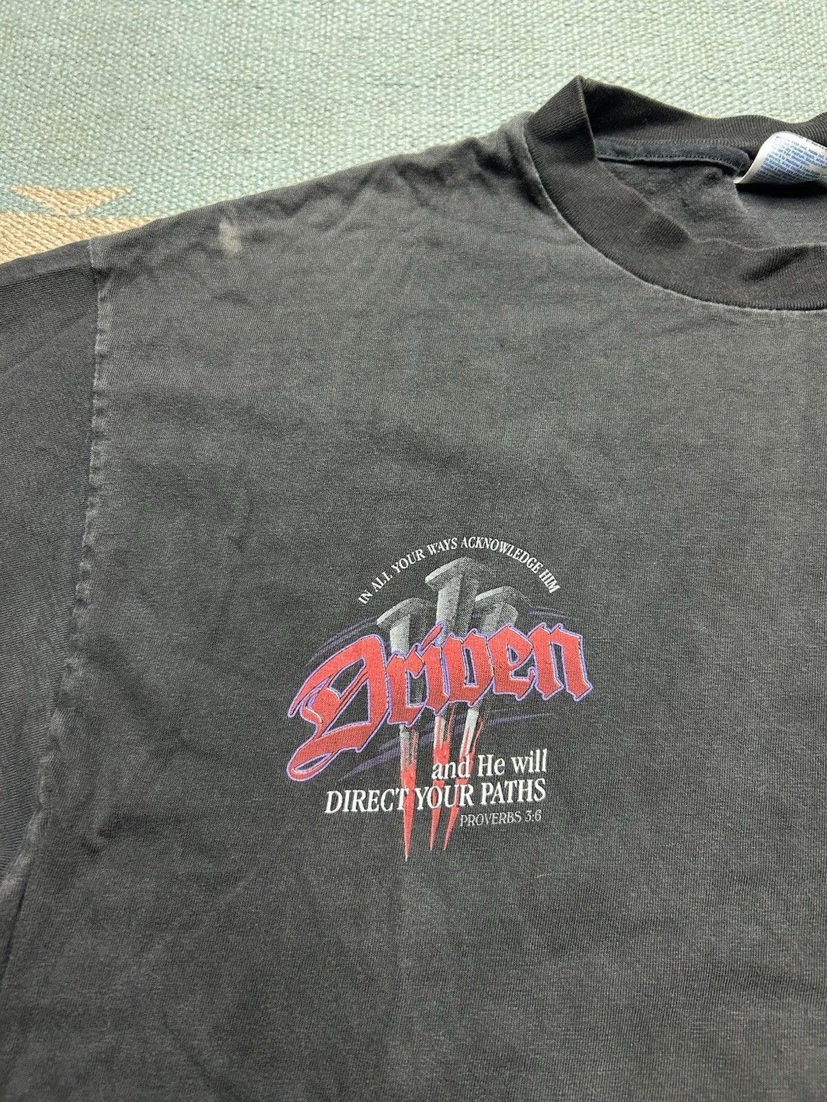 Vintage t shirt driven to follow the king Jesus tee trucker faded XL Size US XL / EU 56 / 4 - 6 Thumbnail