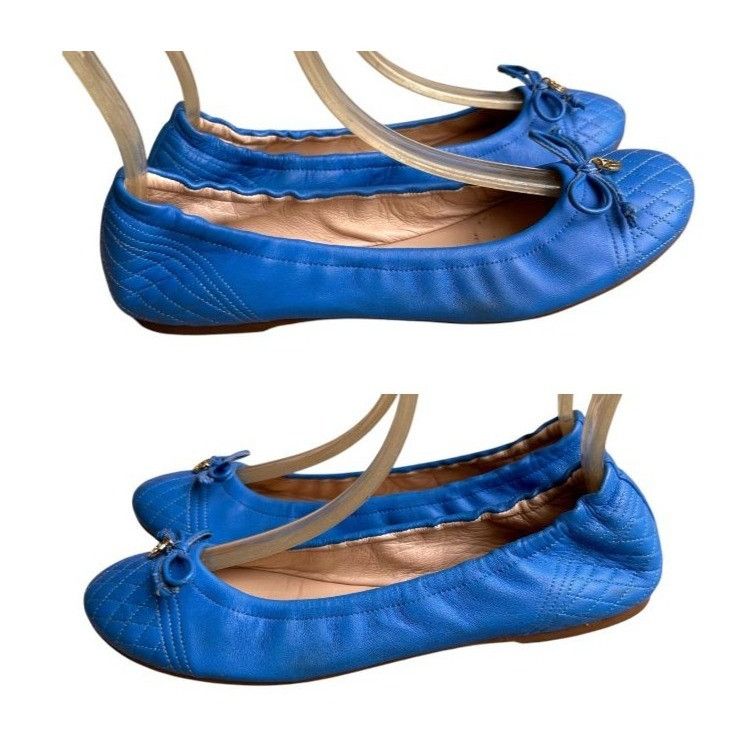 Other L K Bennett London Royal Blue Nappa Leather Sissy Ballet Fla Size US 8.5 / IT 38.5 - 4 Thumbnail