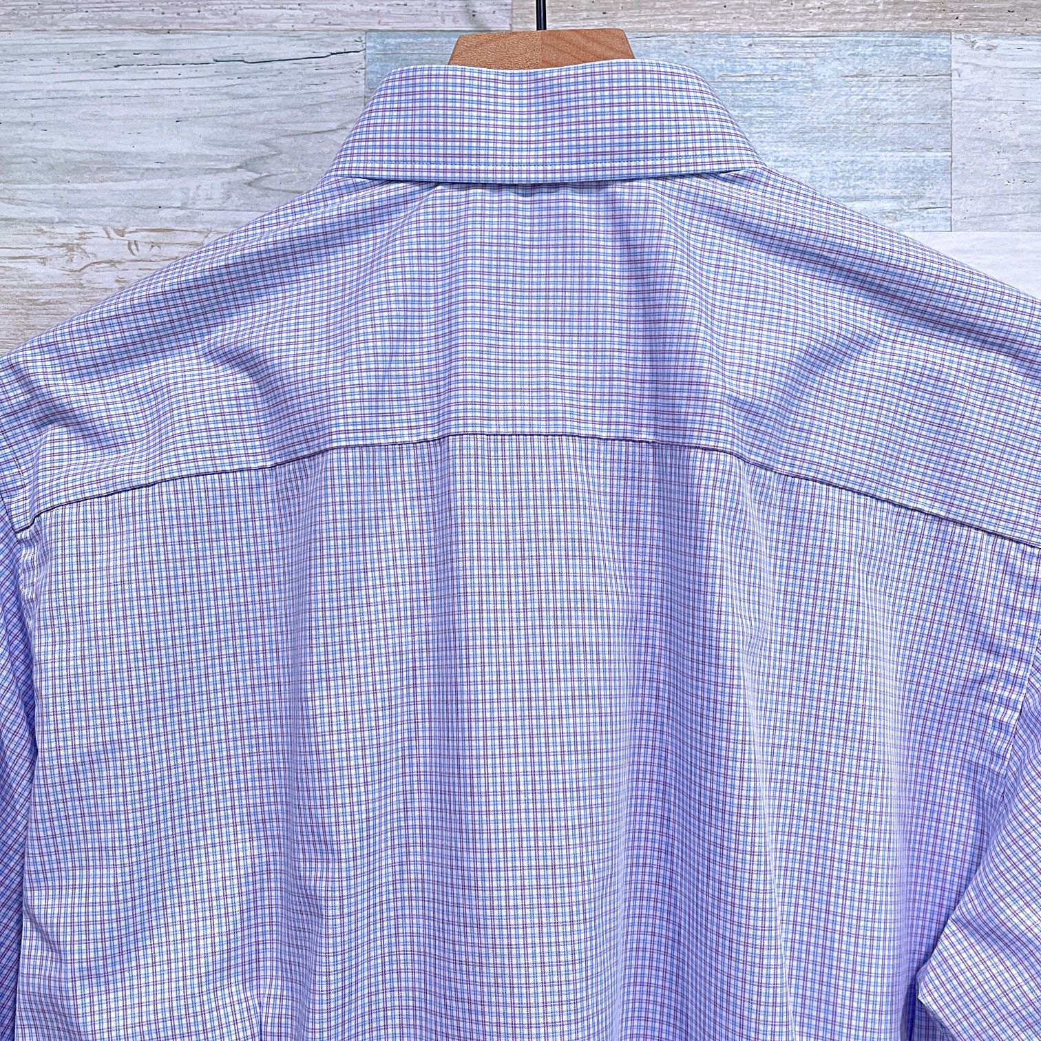 Polo Ralph Lauren ETON Contemporary Spread Collar Dress Shirt Blue Purple 15.5 Size US M / EU 48-50 / 2 - 4 Thumbnail