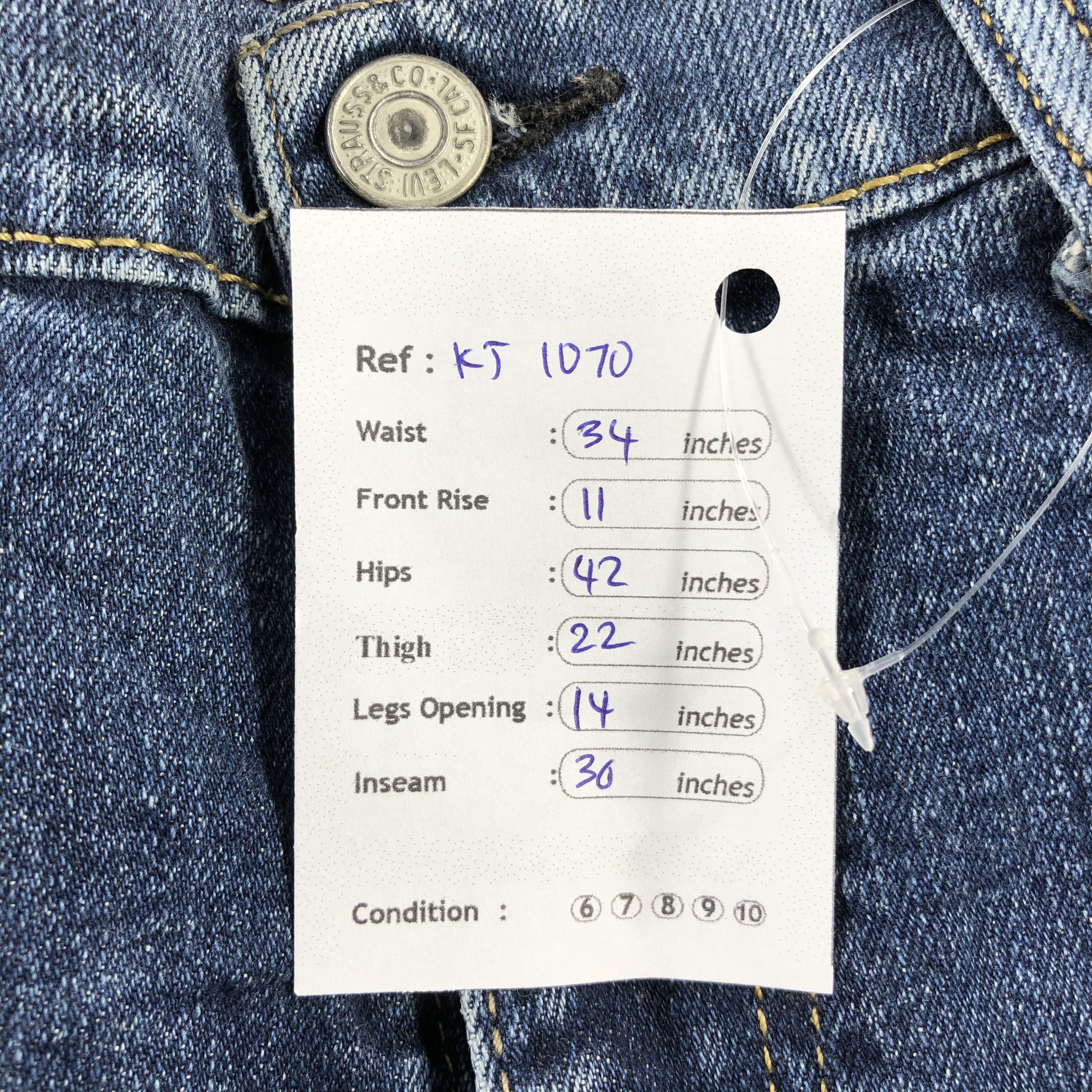 Levi's Vintage Levis 513 Jeans Blue Wash Denim KJ1070 Size US 34 / EU 50 - 14 Thumbnail