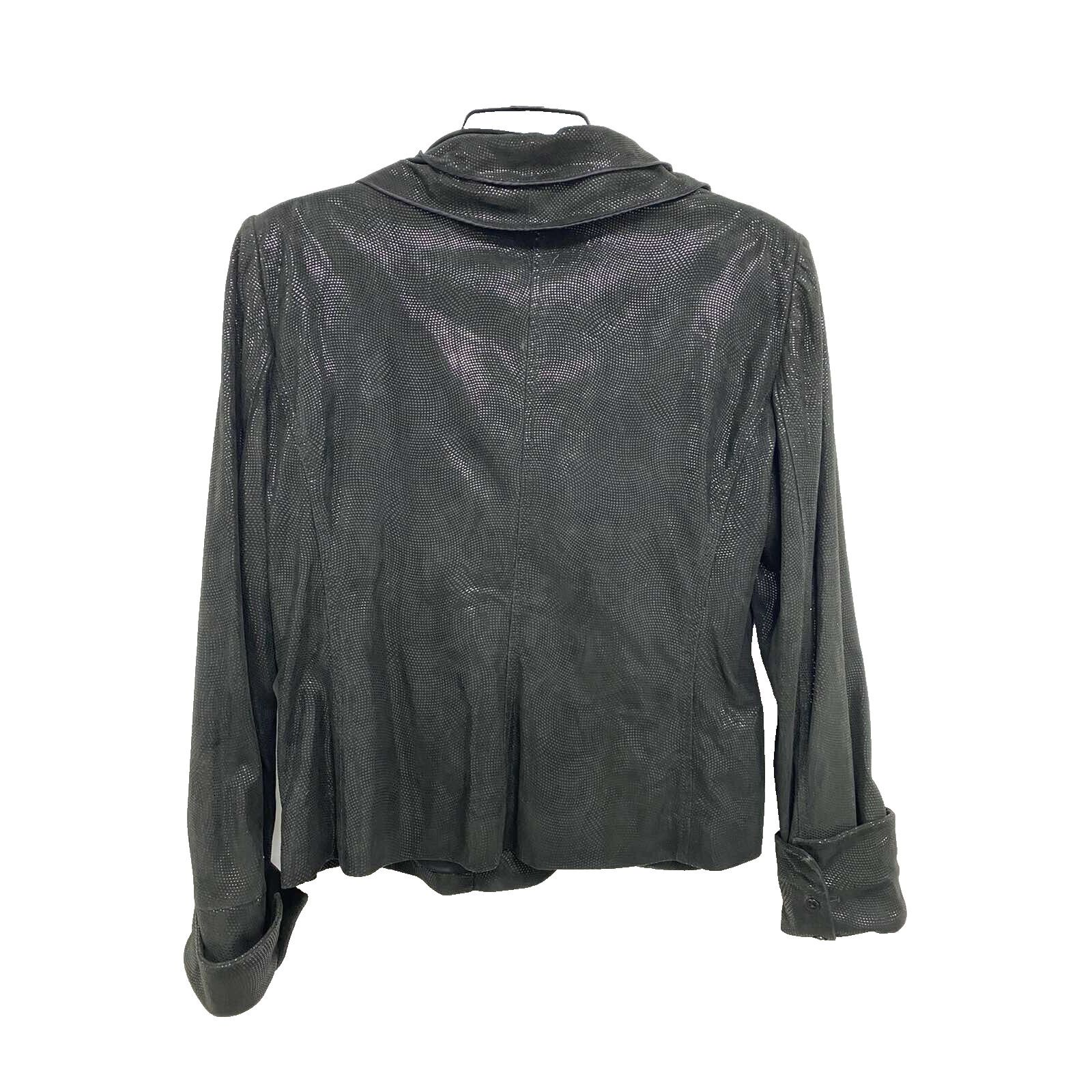Armani Collezioni ARMANI COLLEZIONI Women Goat Leather Jacket Size 10 A000615 Size US M / EU 48-50 / 2 - 2 Thumbnail