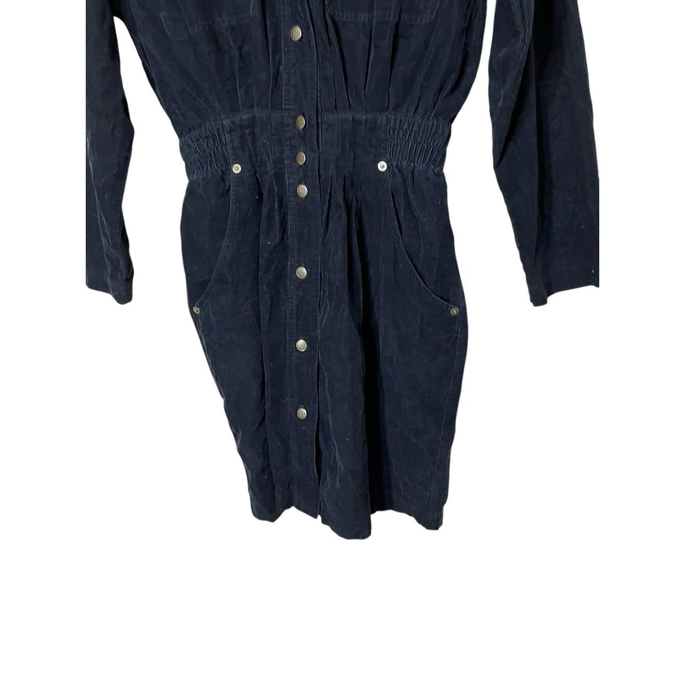 Bloomingdale's Vintage Bloomingdale’s Black Corduroy Long Sleeve Button Fro Size M / US 6-8 / IT 42-44 - 3 Thumbnail
