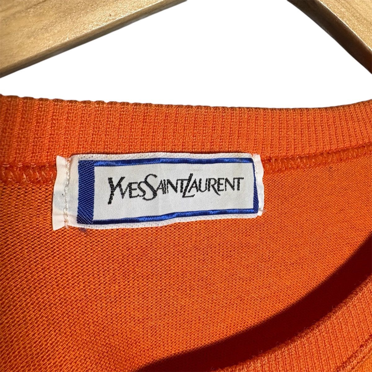 Yves Saint Laurent Yves Saint Laurent YSL Logo Short Sleeve Knit Sweatshirt Size US M / EU 48-50 / 2 - 3 Thumbnail