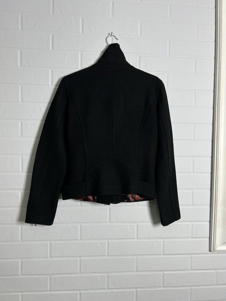 John Galliano Galliano Wool Blend Biker Jacket Black Size 28\42 Size M / US 6-8 / IT 42-44 - 3 Thumbnail