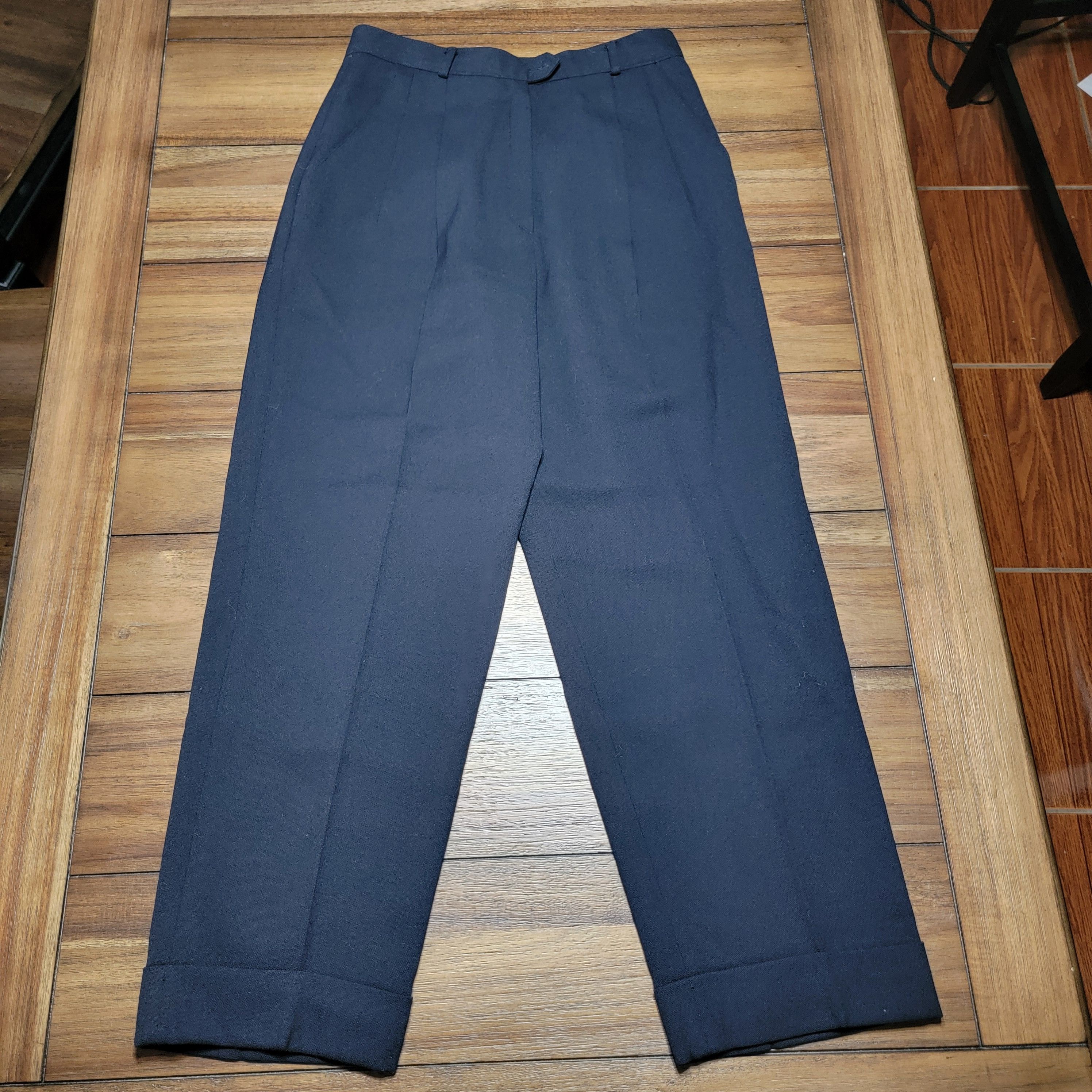 Other Kasper & Company ASL 100% Wool Slacks Black - Size 8 Petite Size 27" / US 4 / IT 40 - 1 Thumbnail