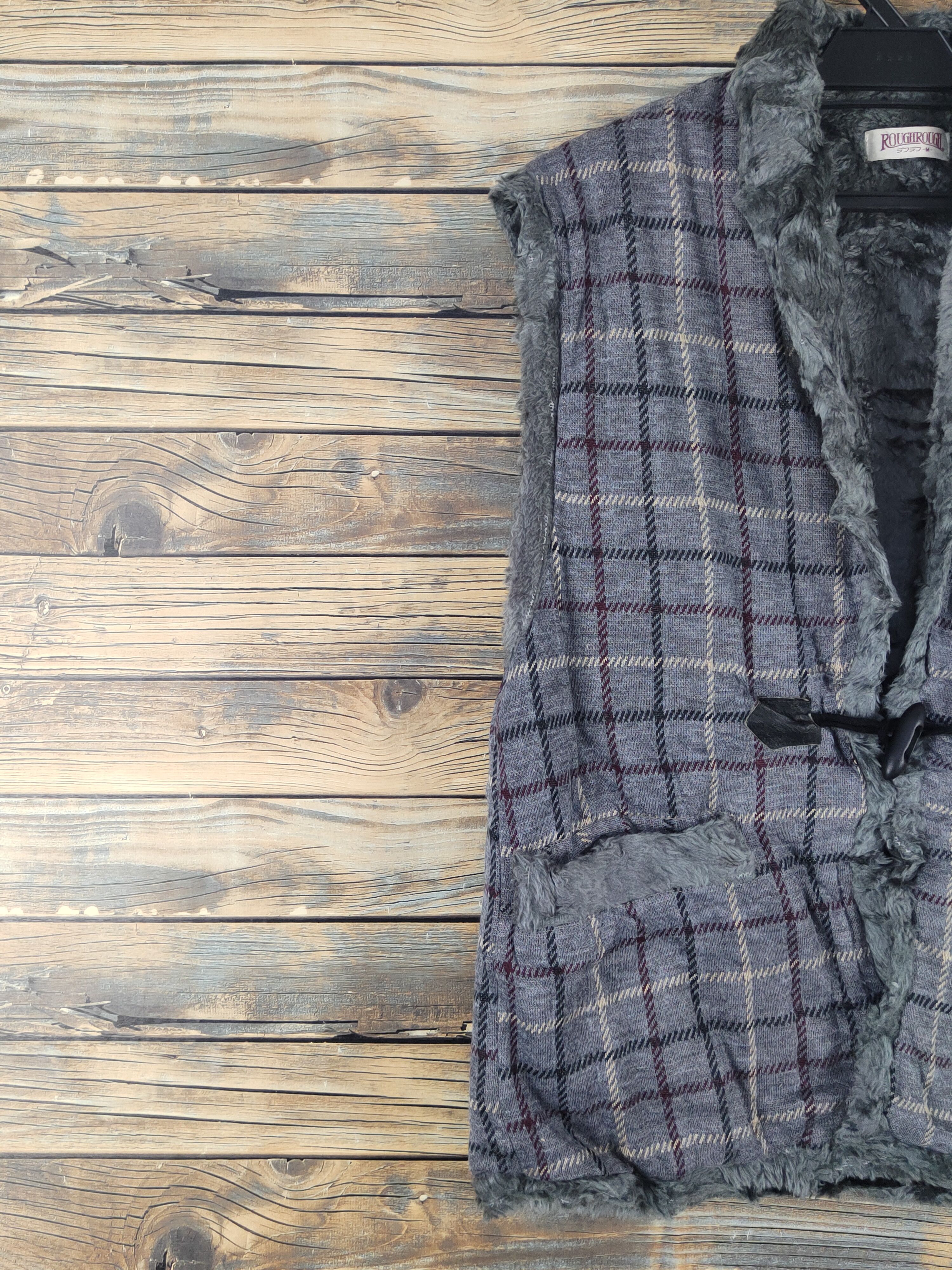 Japanese Brand × Vintage Vintage 💥 Rough Rough Dark Gray Fur Mohair Vests Size US M / EU 48-50 / 2 - 4 Thumbnail