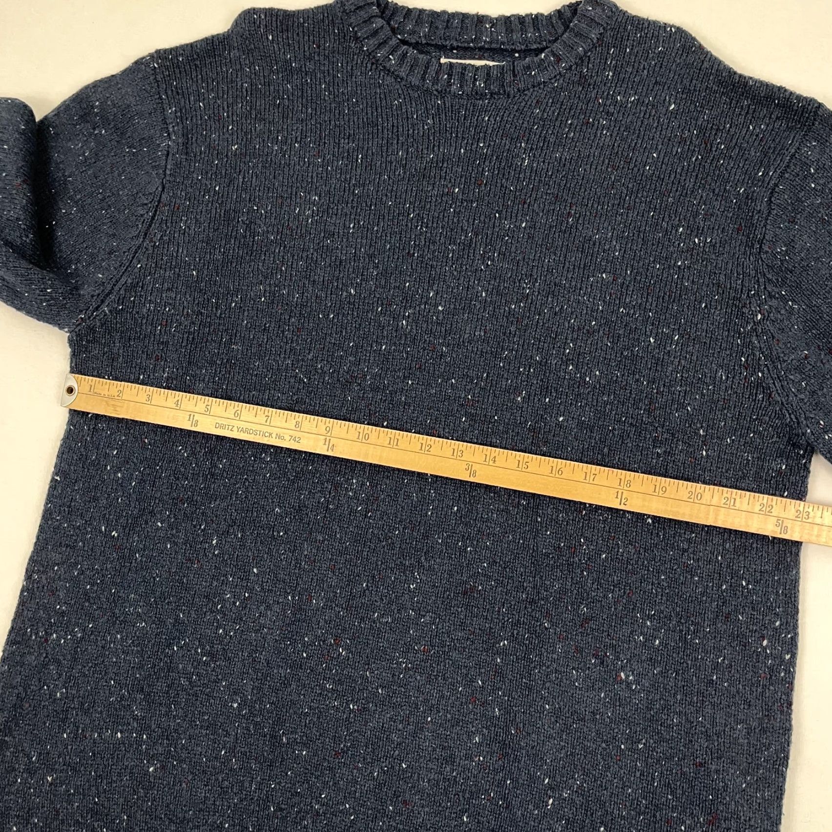 Vintage Line of Trade Sweater Men 2XL Blue Wool Blend Corduroy Elbow Pad Pullover Jumper Size US XXL / EU 58 / 5 - 5 Thumbnail