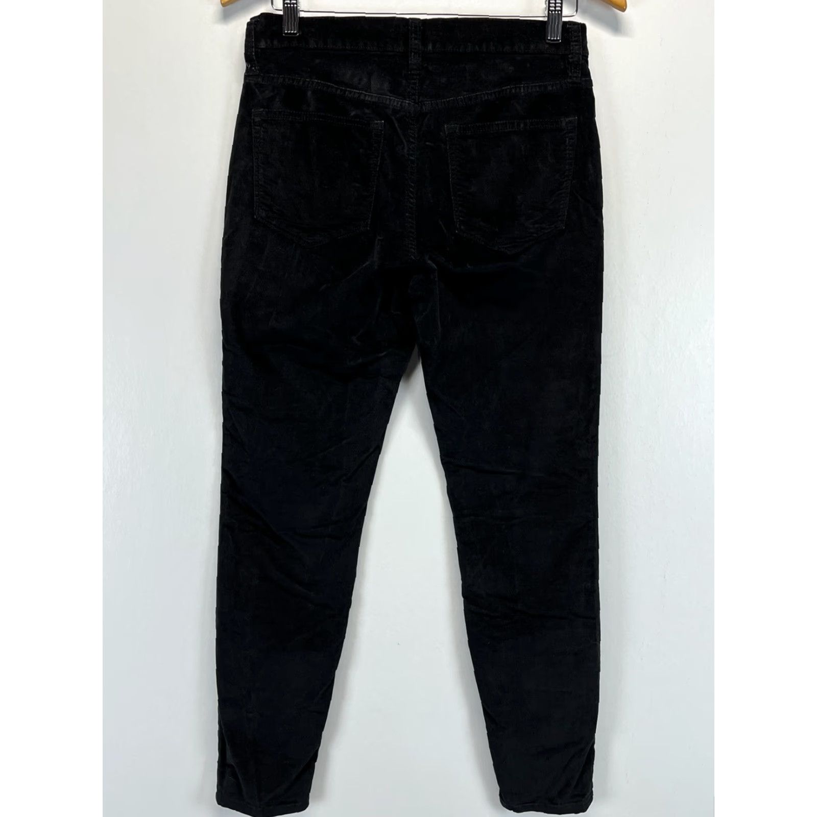 J.Crew VINTAGE J.CREW Velvet Pants Tapered Jeans Women 29 Black Sz 29 Velvet GUC Womens 29 Pants Size 29" - 2 Thumbnail
