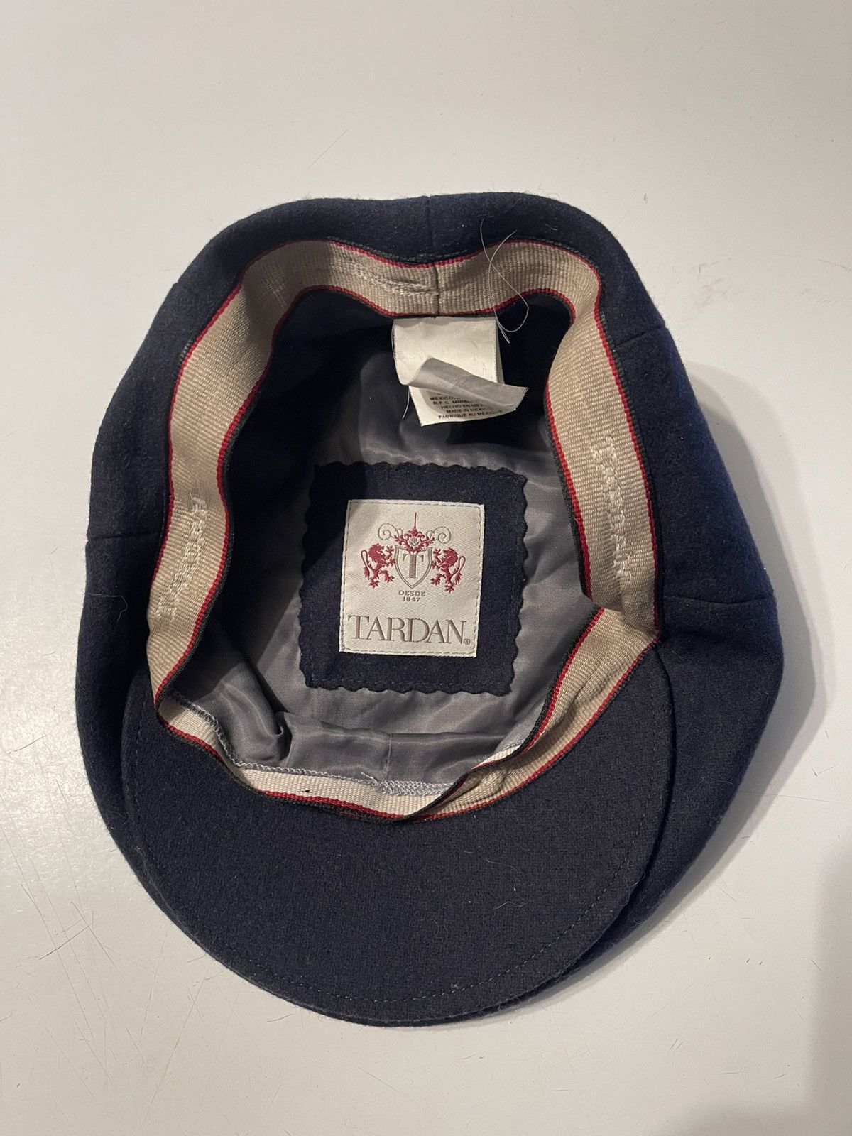 Other Vintage Tardan Navy Blue Newsboy Hat Sz 59 Large Cabbie Cap Size ONE SIZE - 9 Thumbnail