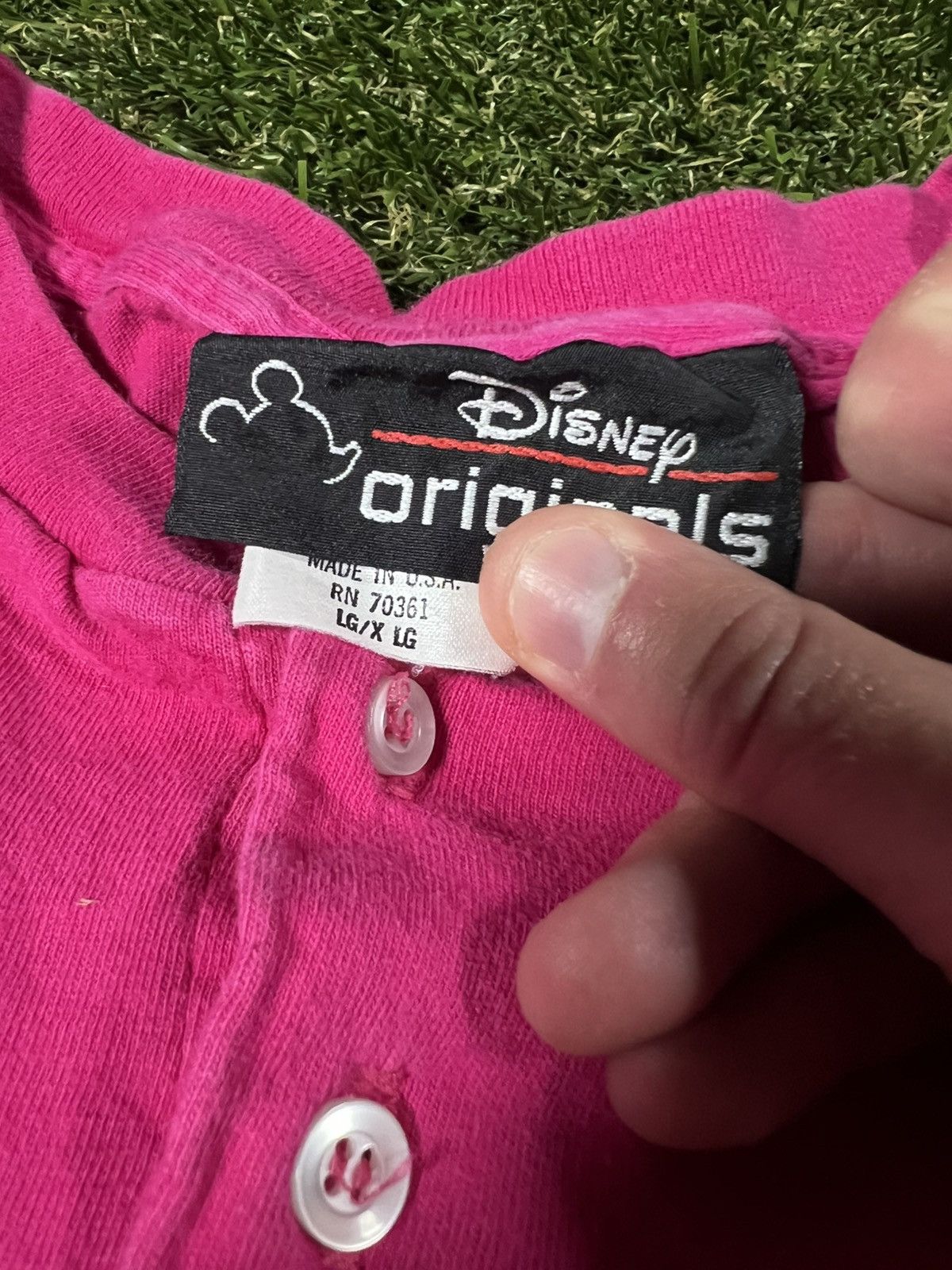 Disney Vintage 90s Walt Disney World Pink Mickey Mouse Castle Tee Size US L / EU 52-54 / 3 - 3 Thumbnail