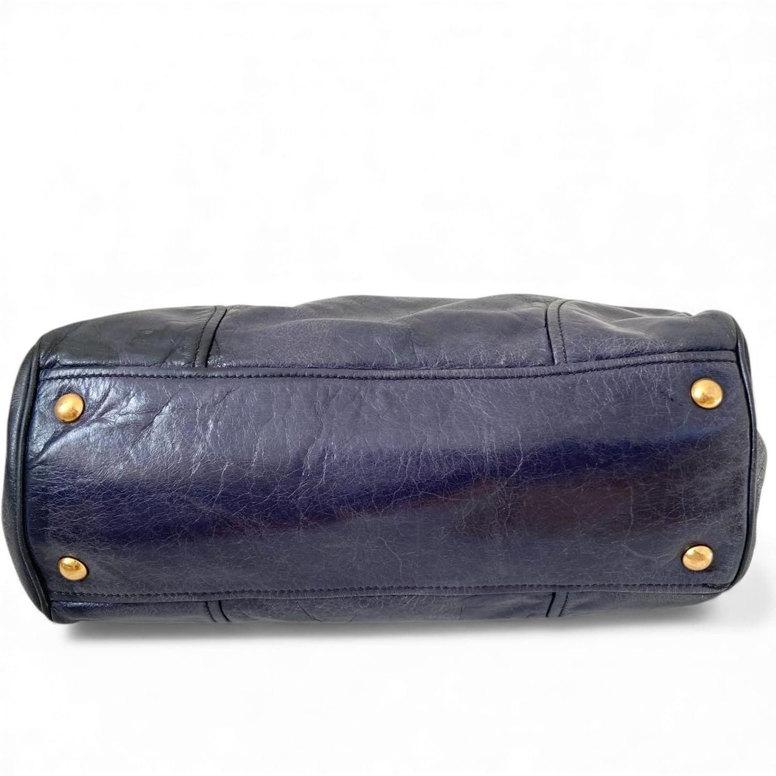 Miu Miu Miu Miu - Black Leather Handbag with Gold Hardware Size ONE SIZE - 3 Thumbnail