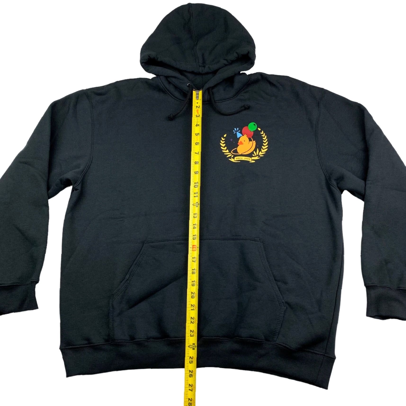 Five Hills Men's Hoodie Pullover Sweatshirt Black XL Birthday Duck Hooded Mens