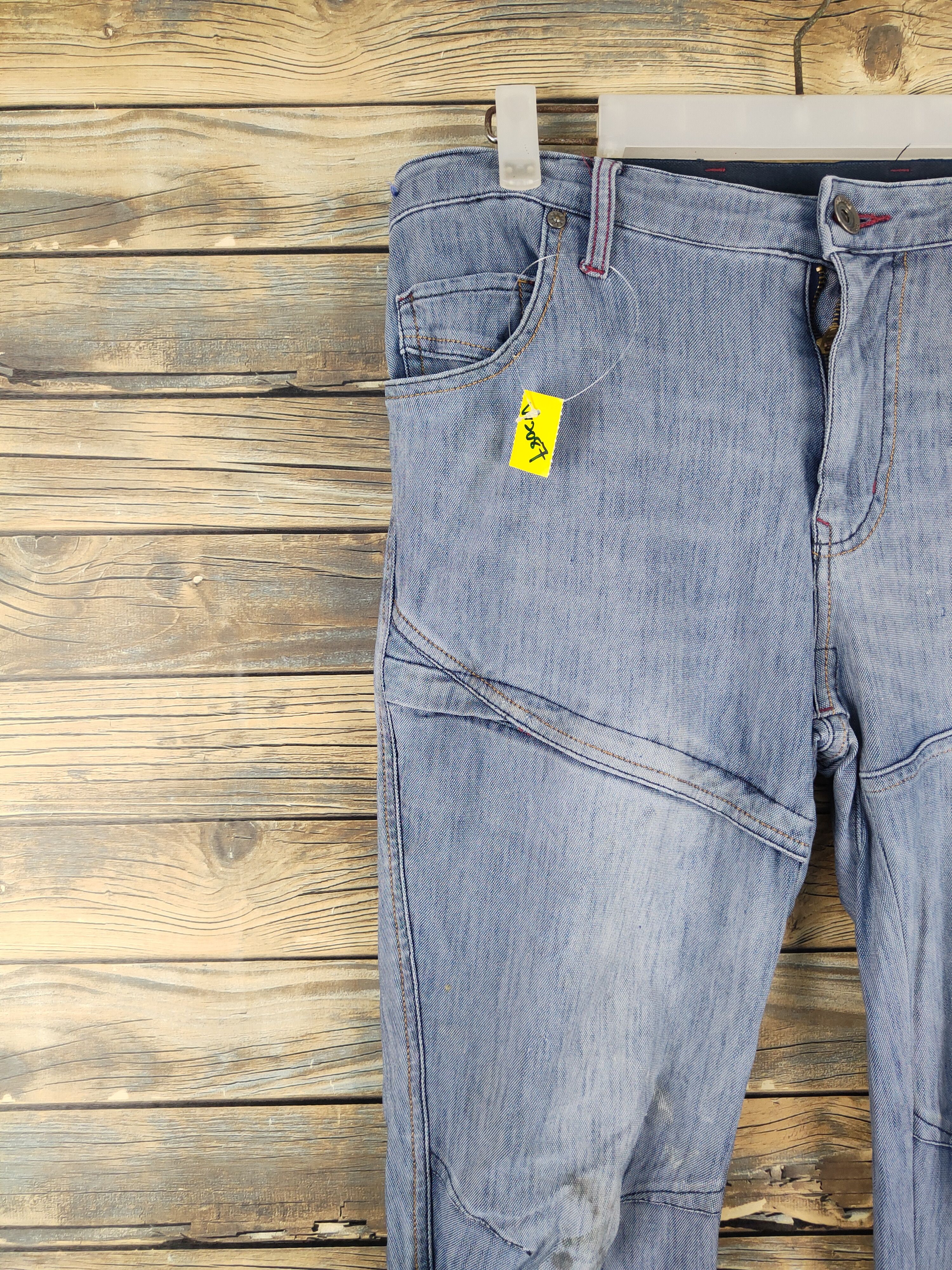 Japanese Brand FieldCore Blue Distressed Ripped Soft Jeans #W2087 Size US 30 / EU 46 - 3 Thumbnail