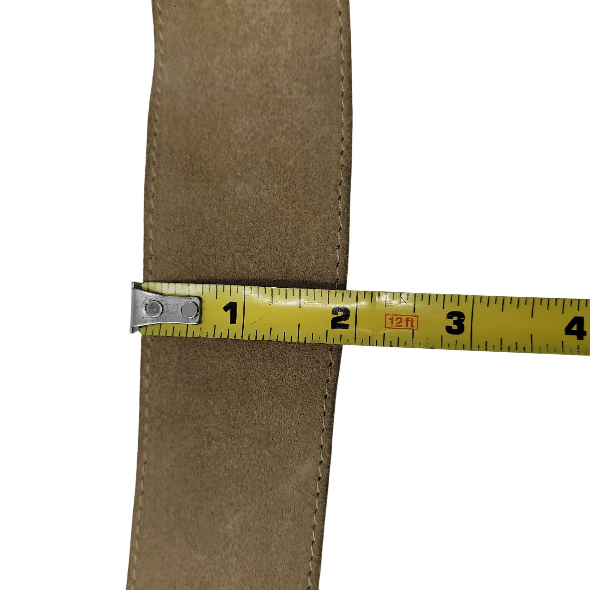 Vintage British 1937 Pattern Suede Webbing Belt Tan L WWII Military Size 36 - 3 Thumbnail