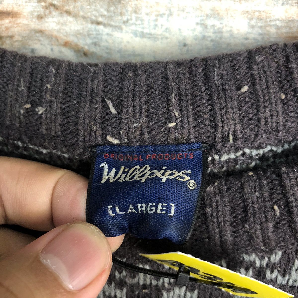 Homespun Knitwear × Japanese Brand Will Pips Brown vintage Knitwear #A2347 Size US L / EU 52-54 / 3 - 9 Thumbnail