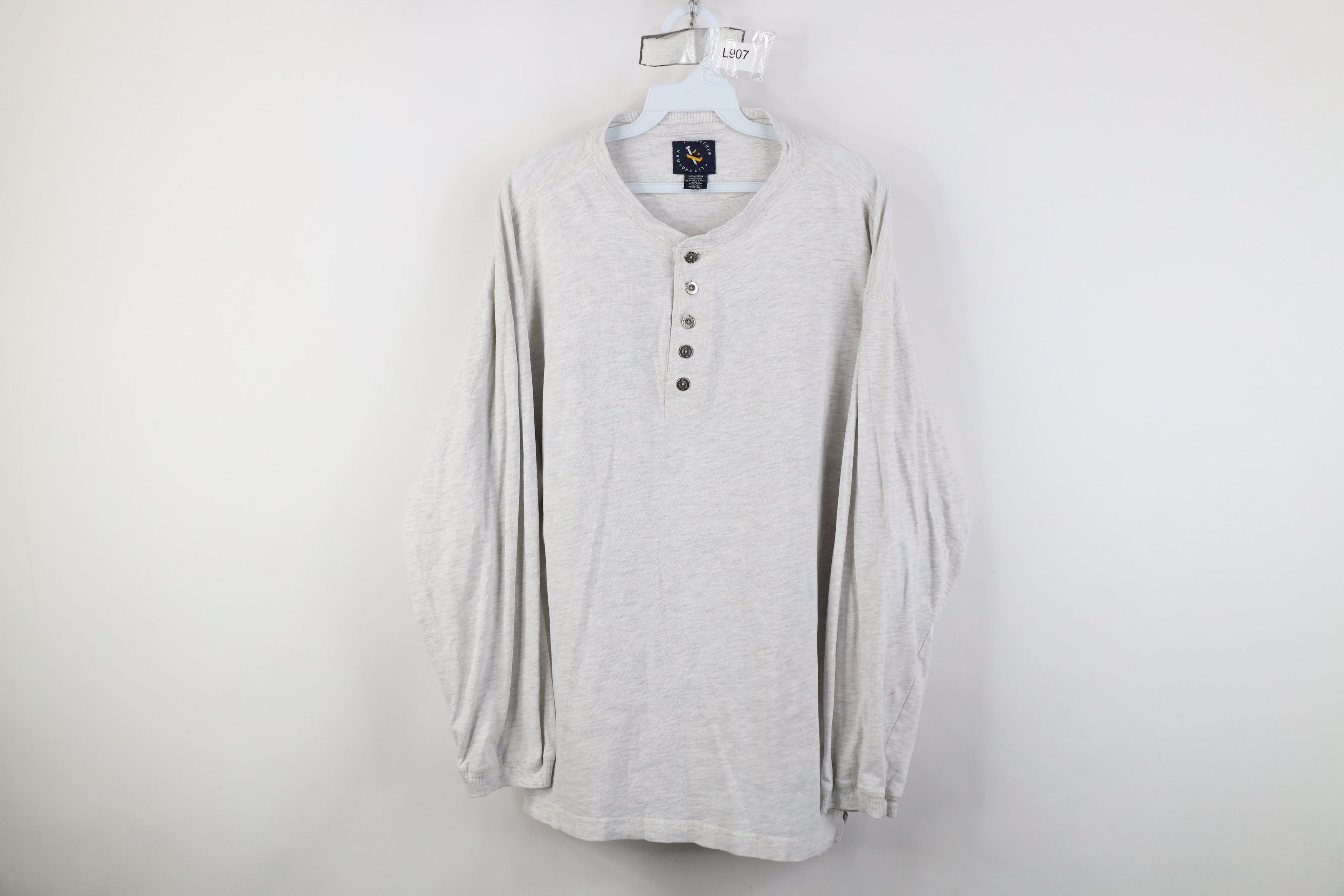 Vintage Vintage 90s Streetwear Long Sleeve T-Shirt Heather Gray Size US XL / EU 56 / 4 - 1 Thumbnail