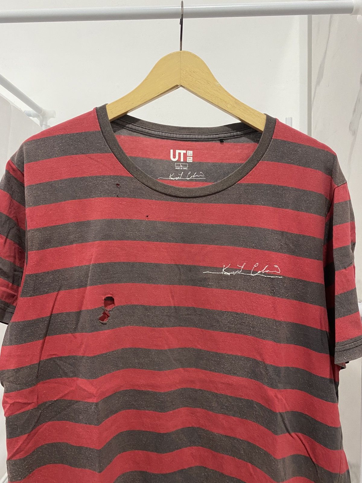 Vintage Japanese U X Kurt Cobain Striped Undercove Numbernine Tshirt Size US L / EU 52-54 / 3 - 2 Thumbnail