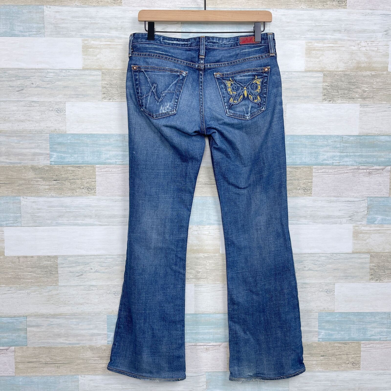 AG Adriano Goldschmied AG Adriano Goldschmied Low Rise Bootcut Jeans Dark Womens 28 Size 28" / US 6 / IT 42 - 4 Thumbnail