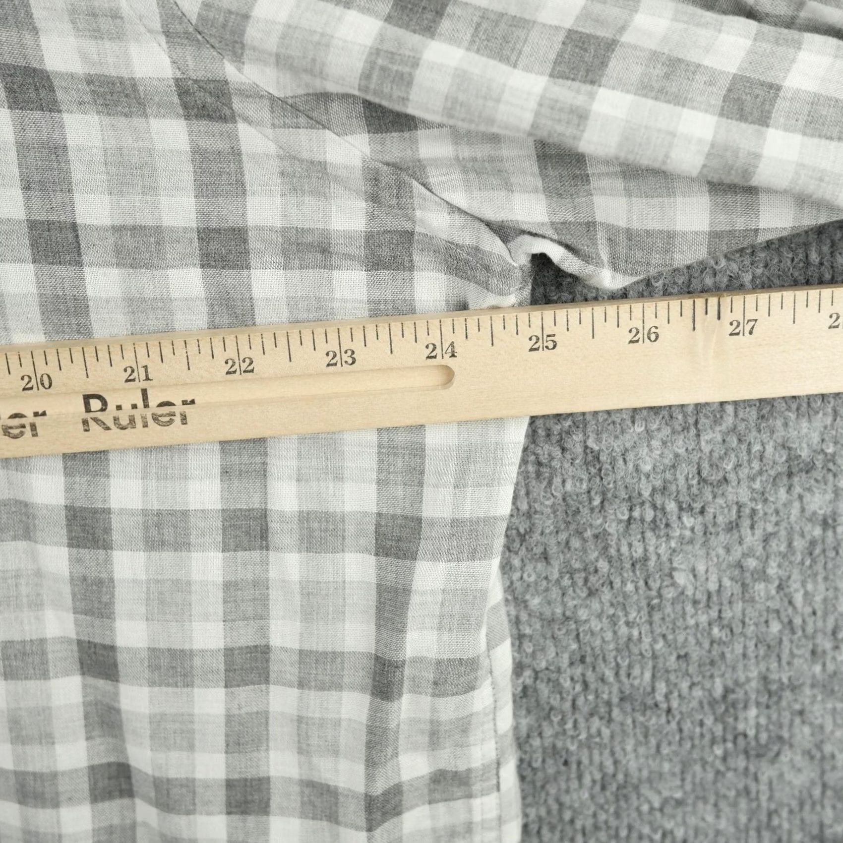 johnnie-O johnnie-O Shirt Mens XL Gray Check Button Up Long Sleeve Hangin Out Casual Size US XL / EU 56 / 4 - 7 Thumbnail