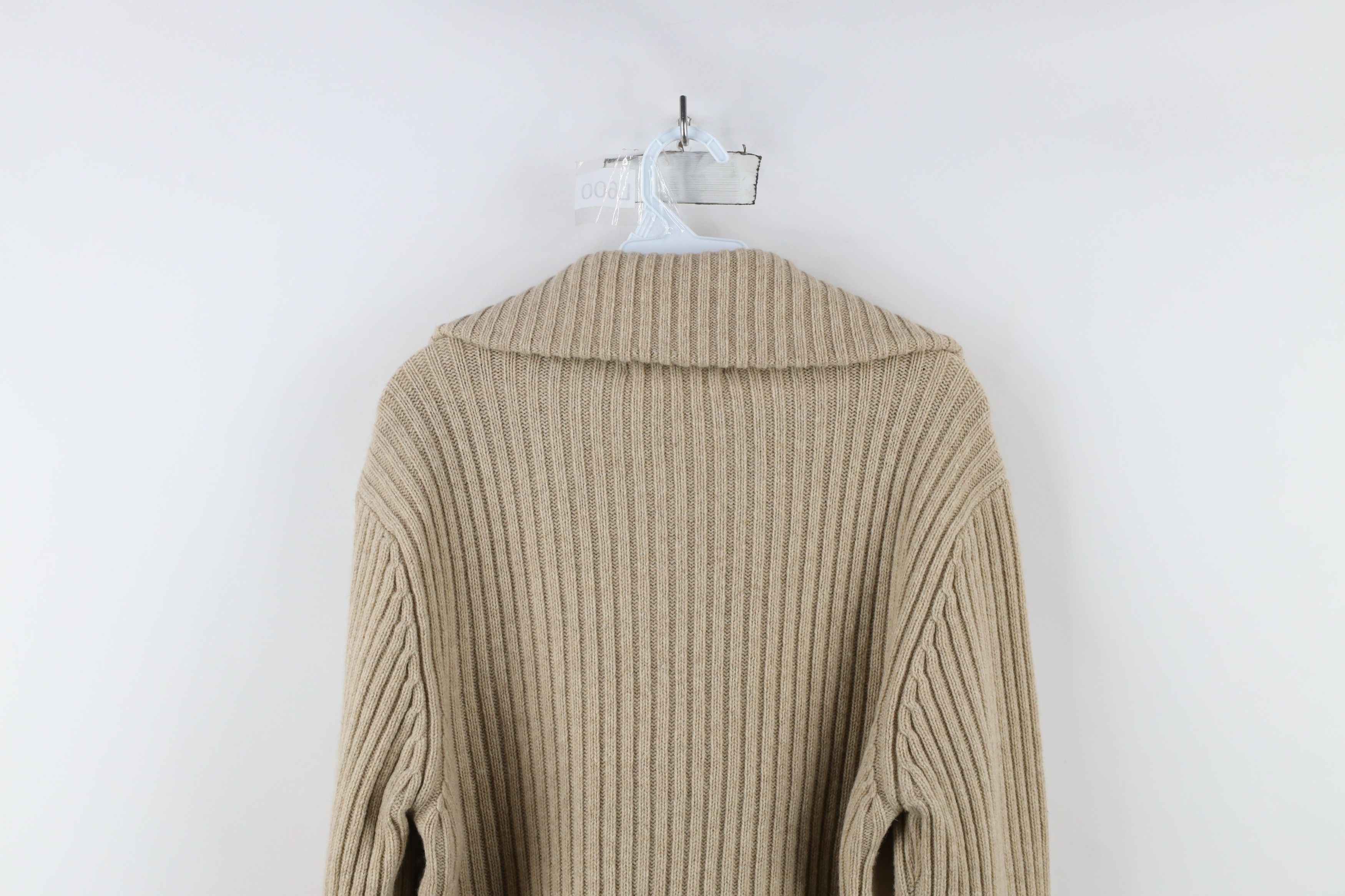 Ralph Lauren × Vintage Vintage 90s Ralph Lauren Ribbed Knit Sweater Jacket Swacket Size XL / US 12-14 / IT 48-50 - 12 Thumbnail