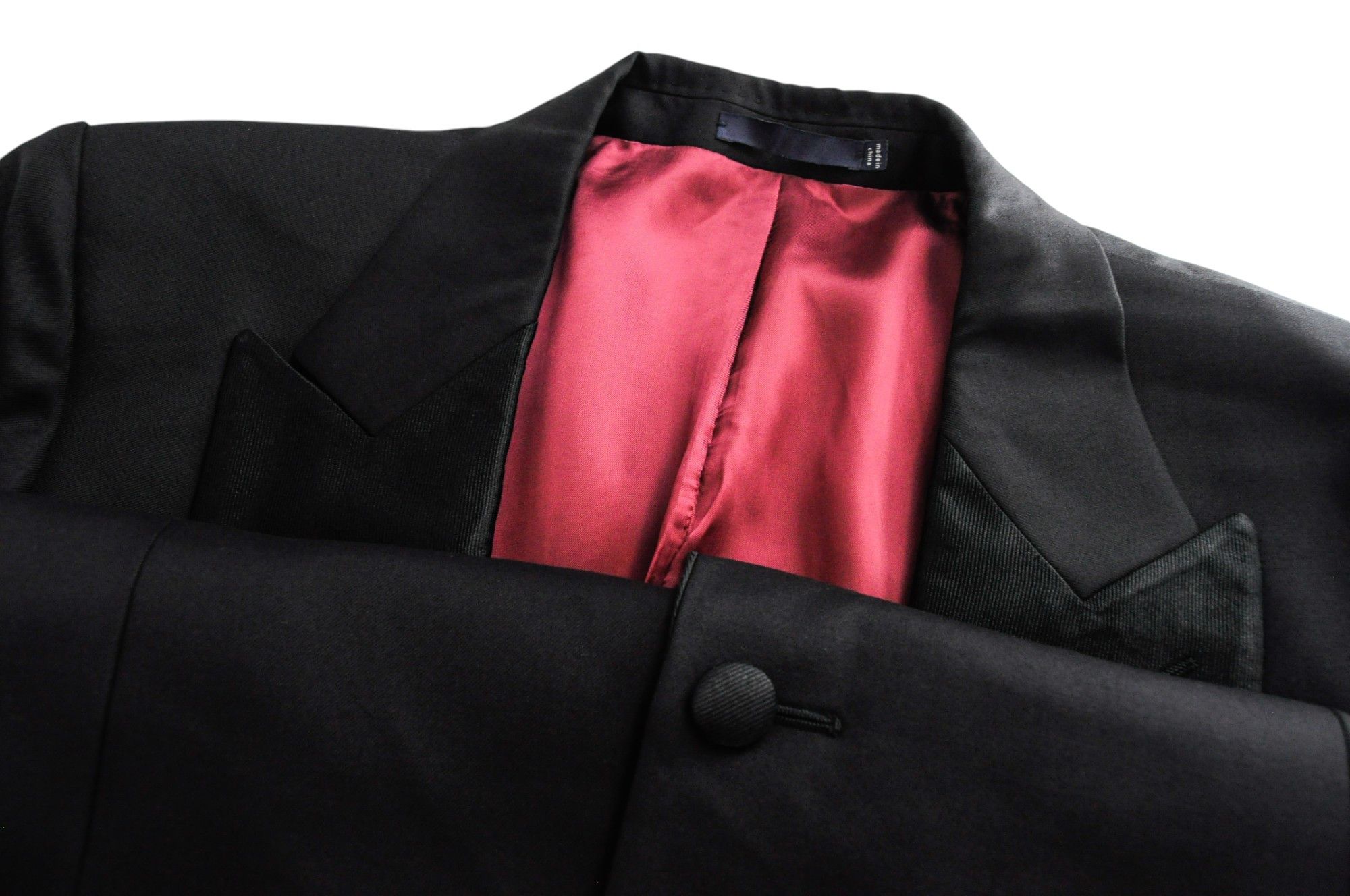 Suitsupply LAZIO TUX UK44S Black Wool 2 Piece Suit 57834 Size 44S - 6 Thumbnail