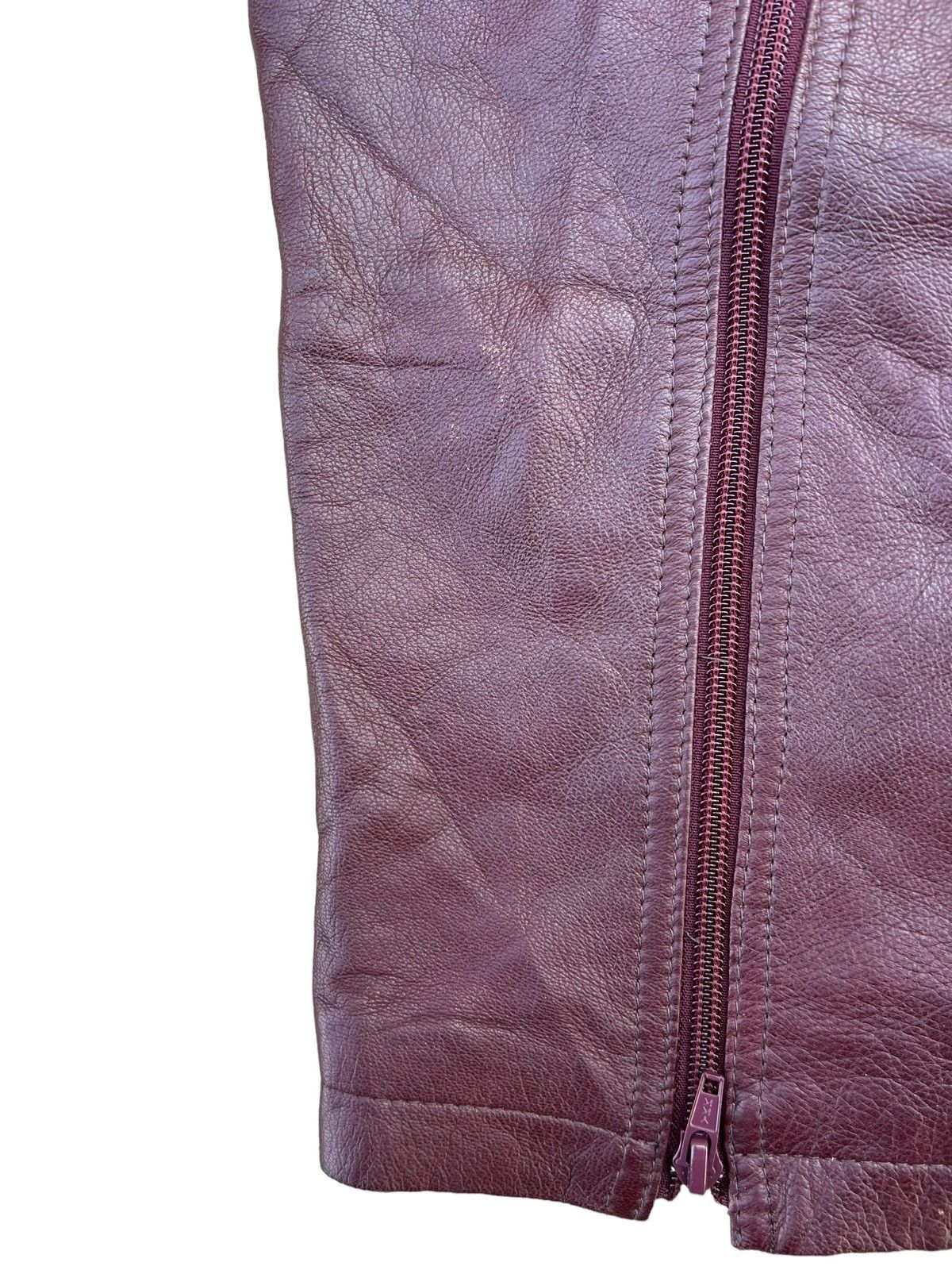 Vintage Vintage Unknown Fade Patina Leather Zipper Biker Dress Size XS / US 0-2 / IT 36-38 - 9 Thumbnail