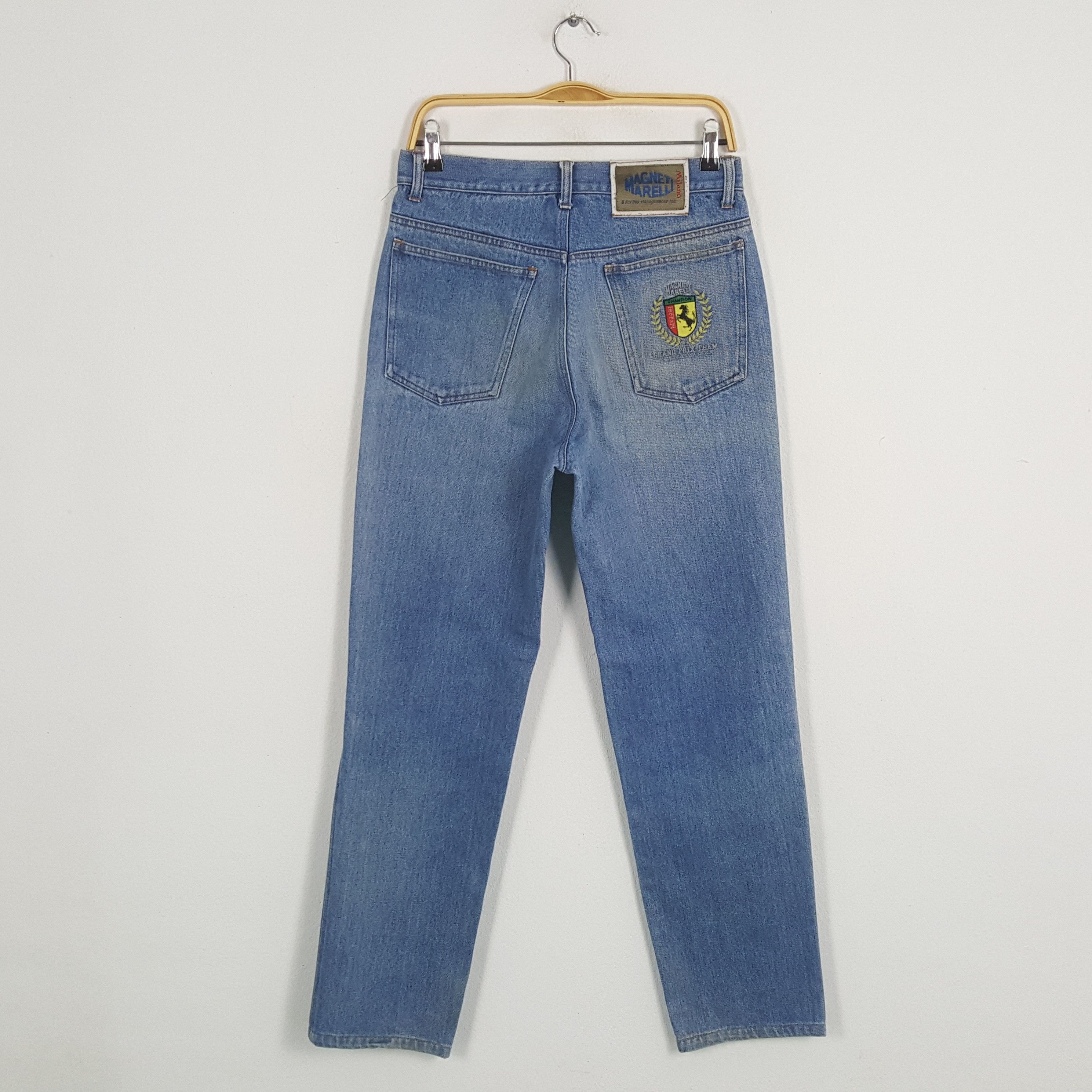 Ferrari × Vintage Vintage FERRARI MAGNETI MARELLI Formula One Jeans Size US 29 - 1 Thumbnail