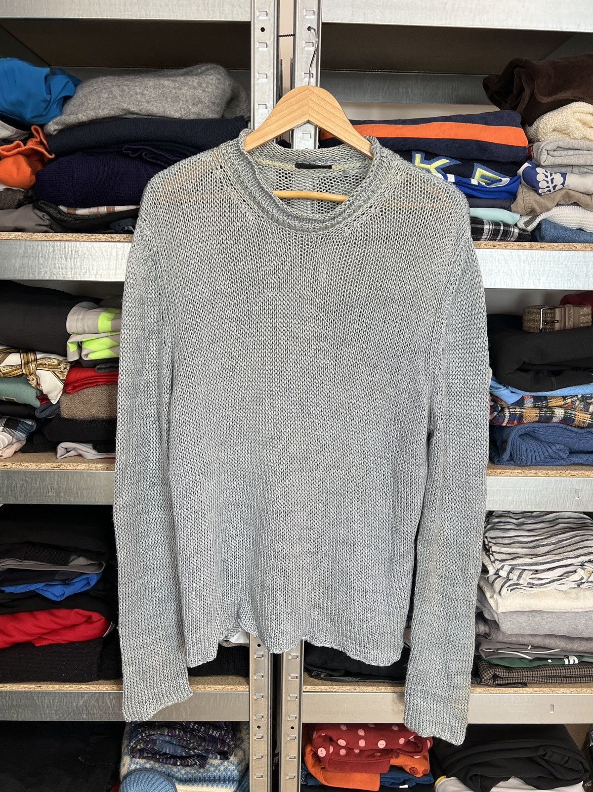 Valentino × Vintage Vintage Men’s Valentino Crochet Open Knit Sweater Pullover M Size US M / EU 48-50 / 2 - 1 Thumbnail