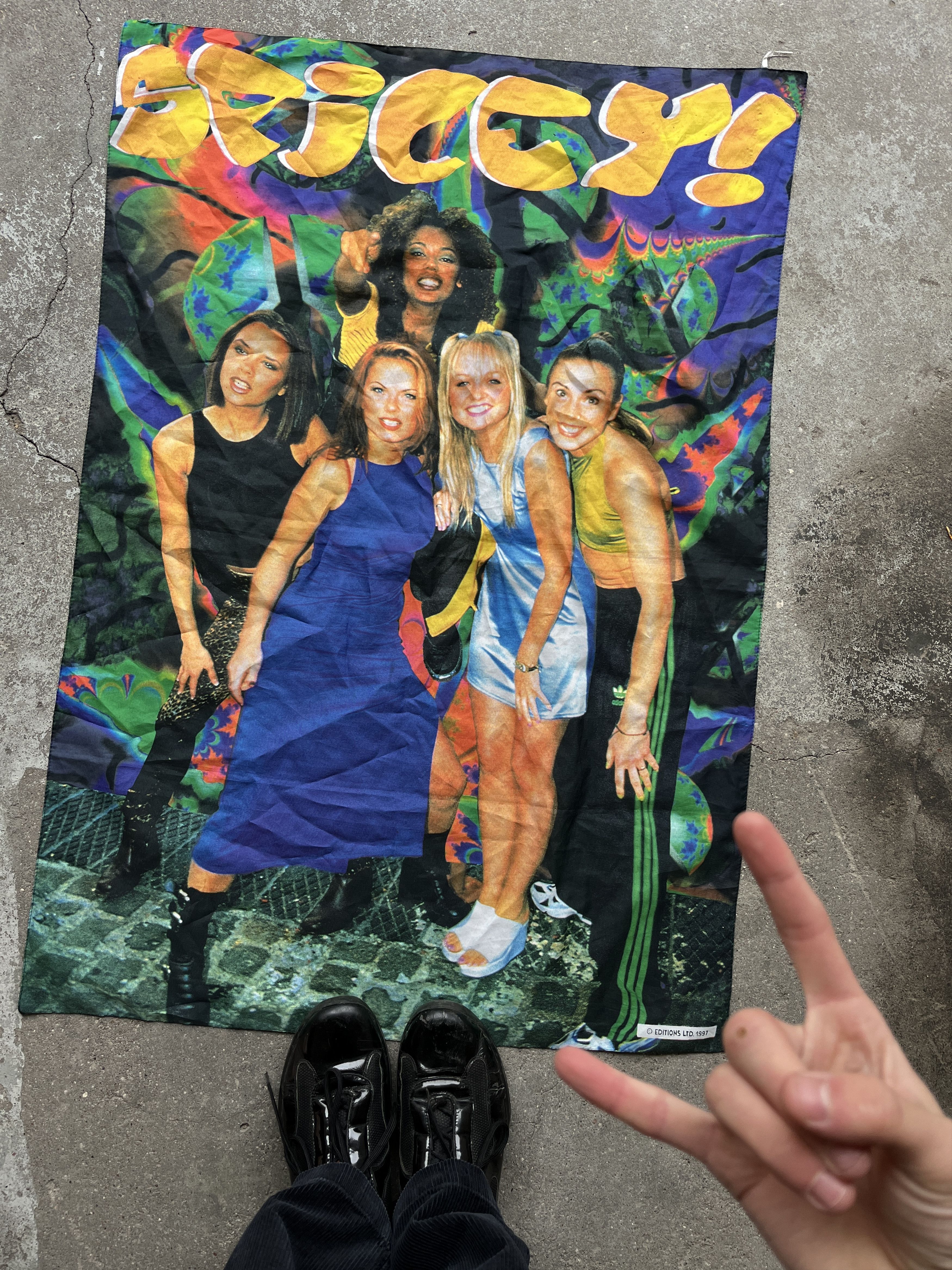 Other Spice Girls printed flag scarf Y2K 00s Size ONE SIZE - 1 Thumbnail