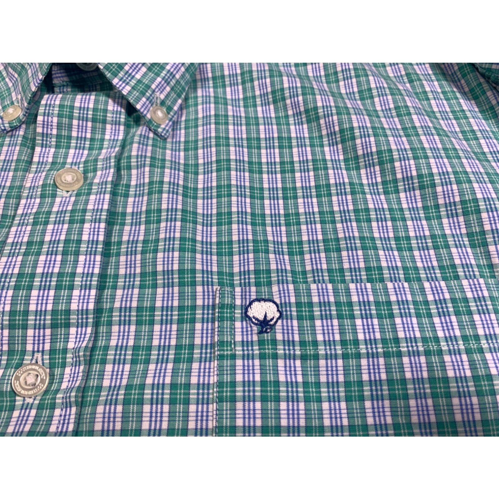 Vintage COTTON CLUB Plaid Button-Up Shirt Mens Large Green Size US L / EU 52-54 / 3 - 2 Thumbnail