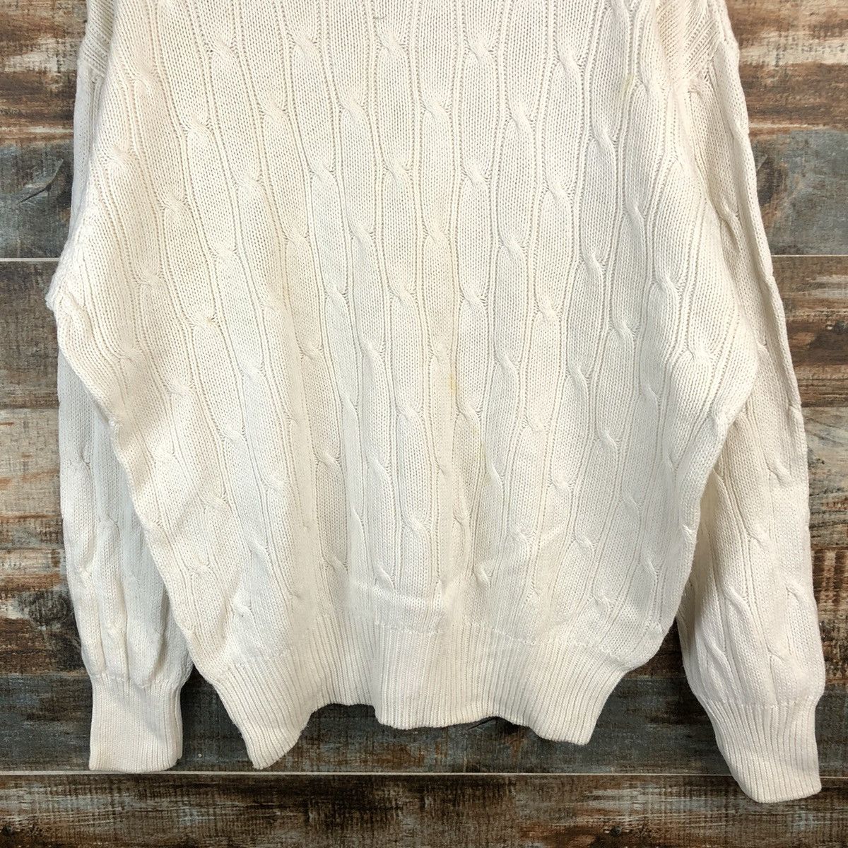 Vintage DL NPL White vintage sweatshirt Knitwear #C560 Size US L / EU 52-54 / 3 - 4 Thumbnail