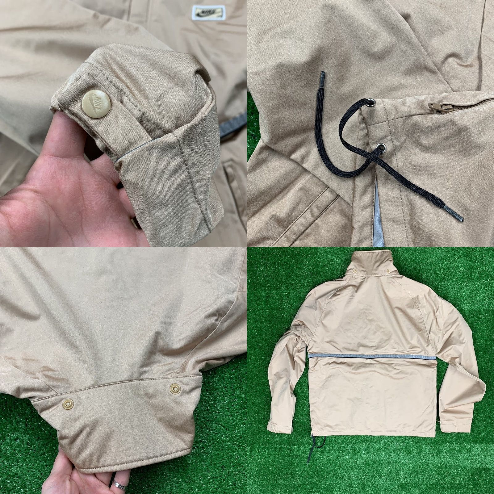 Nike VINTAGE Nike Goretex Zip Up Pullover Windbreaker Jacket L Tan Rain Pinwheel 80s Size US L / EU 52-54 / 3 - 8 Thumbnail
