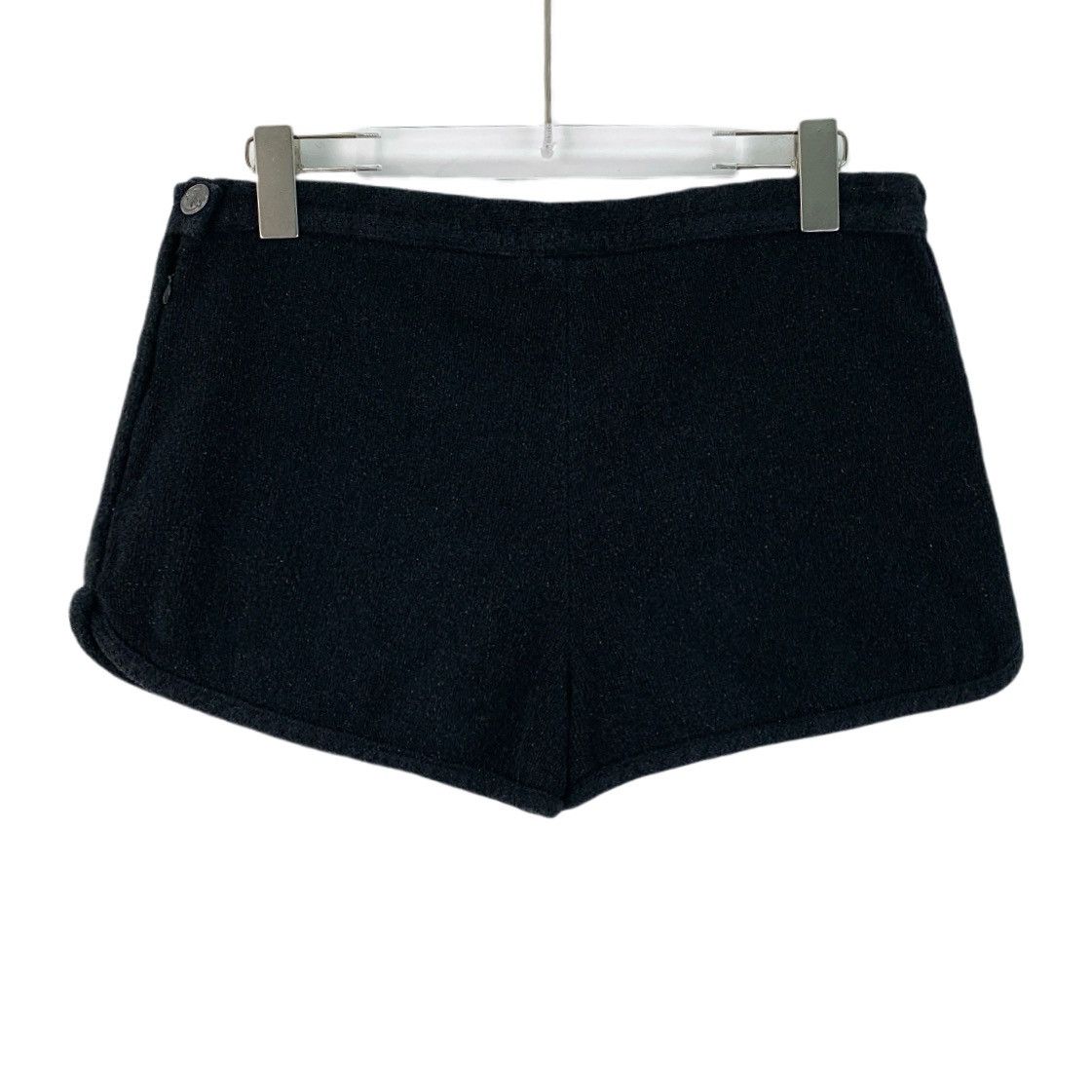 Chanel Chanel Black Shimmer Cotton Knit Casual Shorts K26WX Size 26" / US 2 / IT 38 - 2 Thumbnail