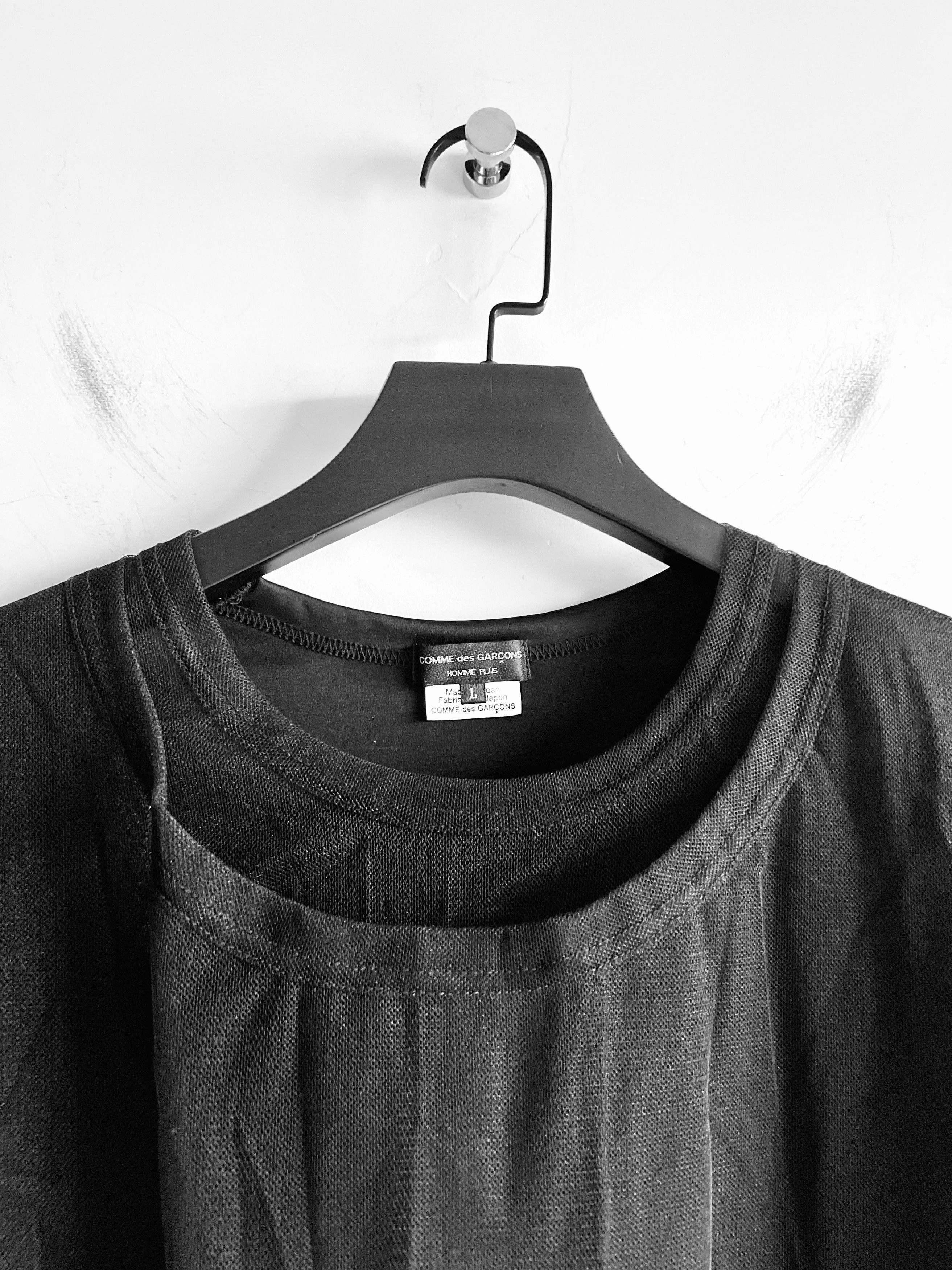 Comme des Garcons Homme Plus COMME des GARCONS HOMME PLUS Sheer Mesh Double Layer T-Shirt Size US L / EU 52-54 / 3 - 10 Thumbnail