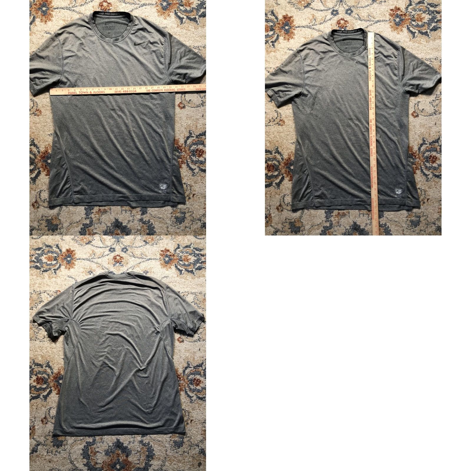 Nike Nike Pro Combat Shirt Mens Large Gray Dri-Fit Fitted Athletic Training Workout Size US L / EU 52-54 / 3 - 8 Thumbnail
