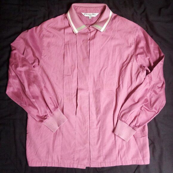 Dior DS Christian Dior Sports Pleated Placket Button Shirt Size M / US 6-8 / IT 42-44 - 2 Thumbnail