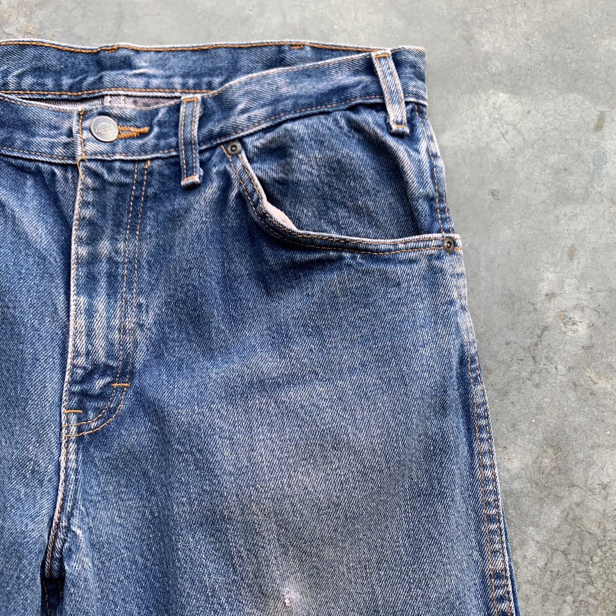 Dickies Vintage Dickies Dirty Denim Jeans Size 33x34 Size US 33 - 8 Thumbnail
