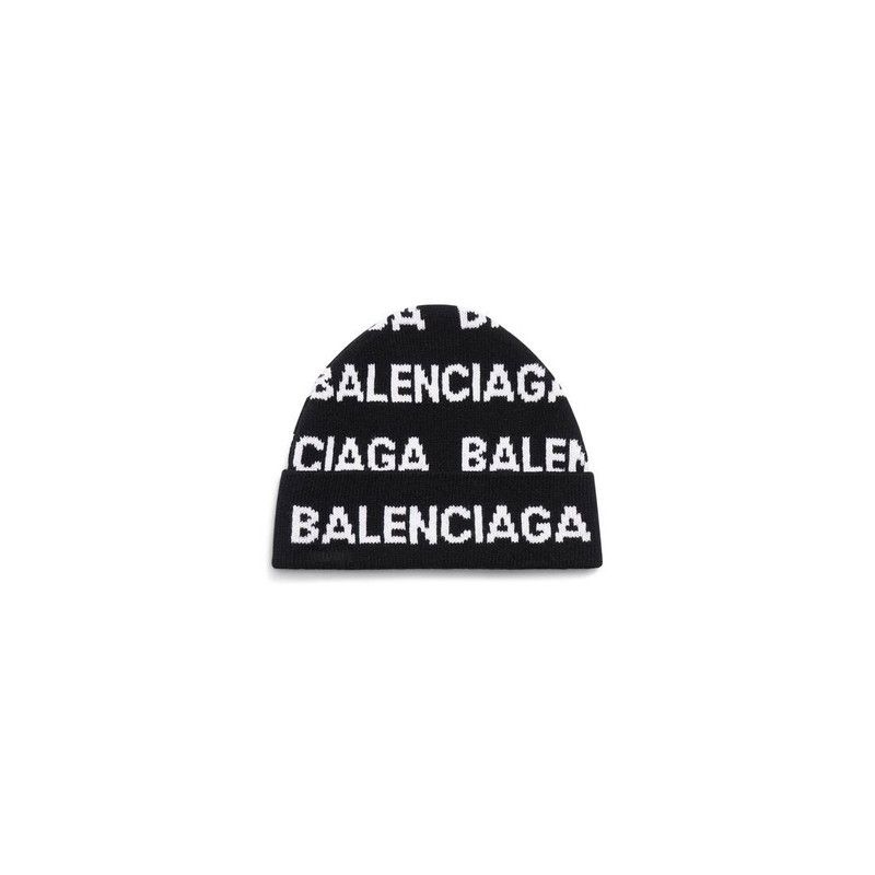 Balenciaga o1tr1nto0126 Size: OS / Bal Horizontal Beanie Hat / Cap Size ONE SIZE - 2 Thumbnail