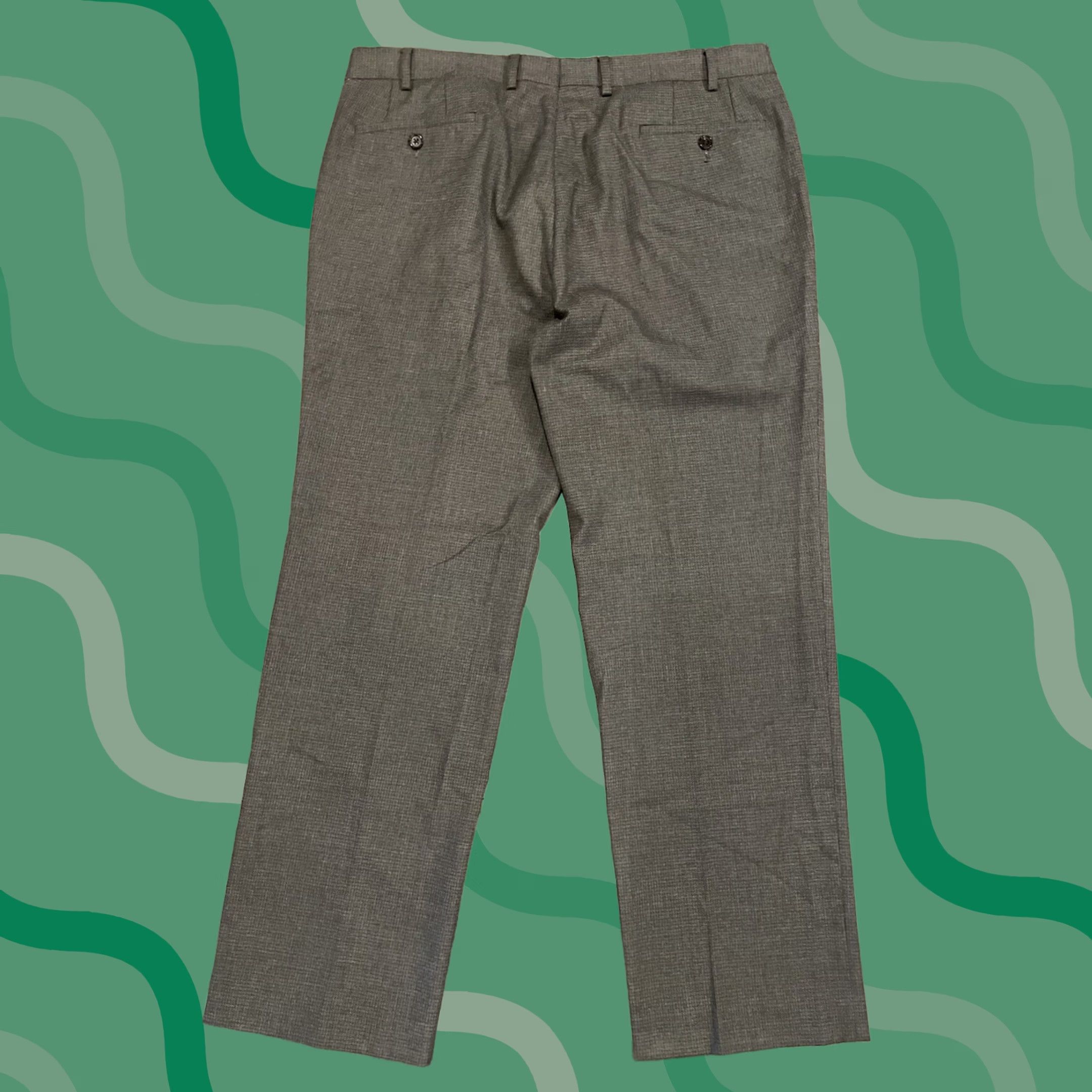 Ralph Lauren Ralph Lauren Pants Mens 38x30 Gray Checkered Dress Slacks Slim Fit Dress Pants Slimming Flat Front Straight Leg 38in Inseam Mens Size US 38 / EU 54 - 1 Thumbnail