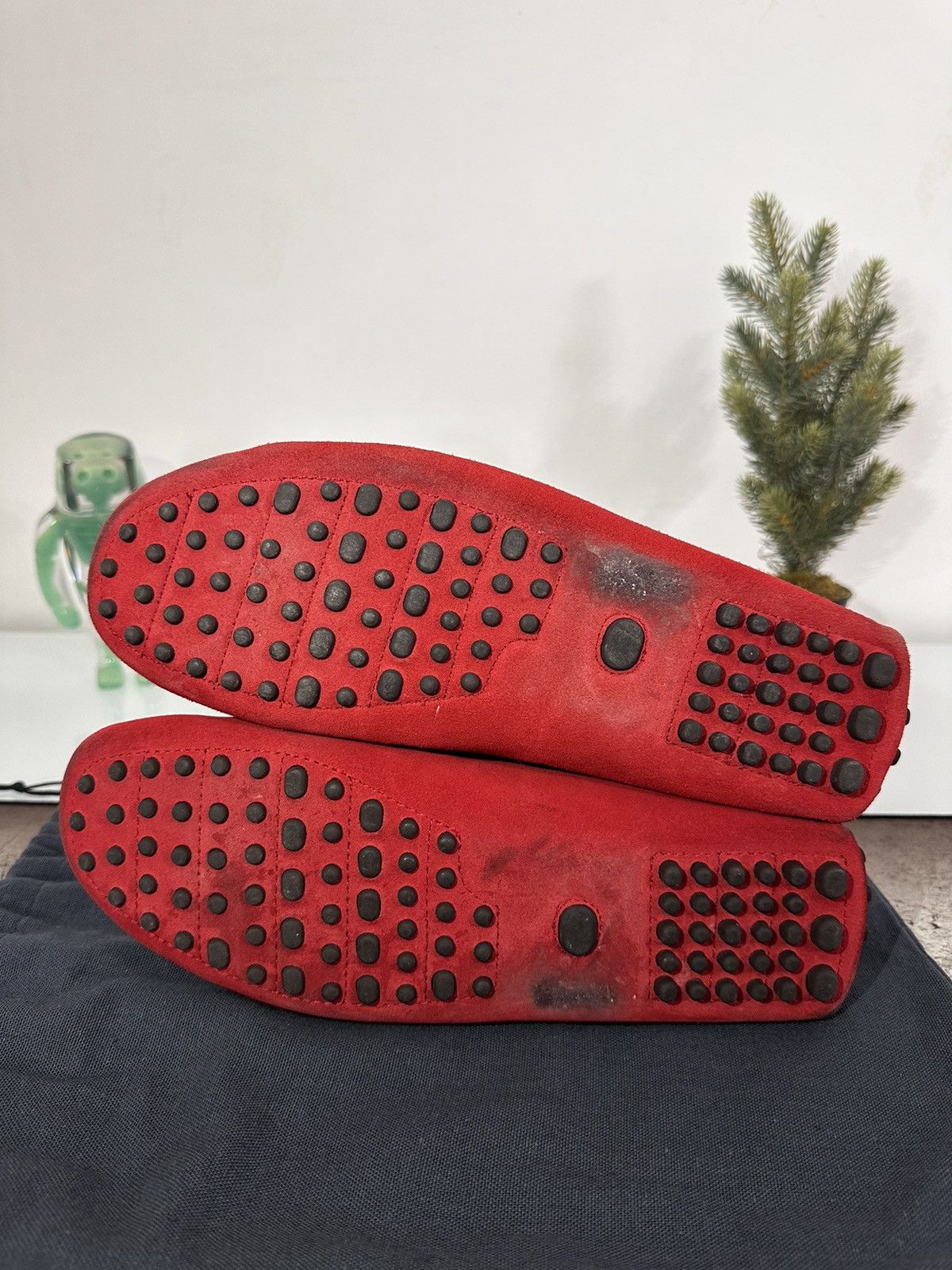 Carolina Herrera Red Suede Mocasines Size US 11.5 / EU 44-45 - 9 Thumbnail