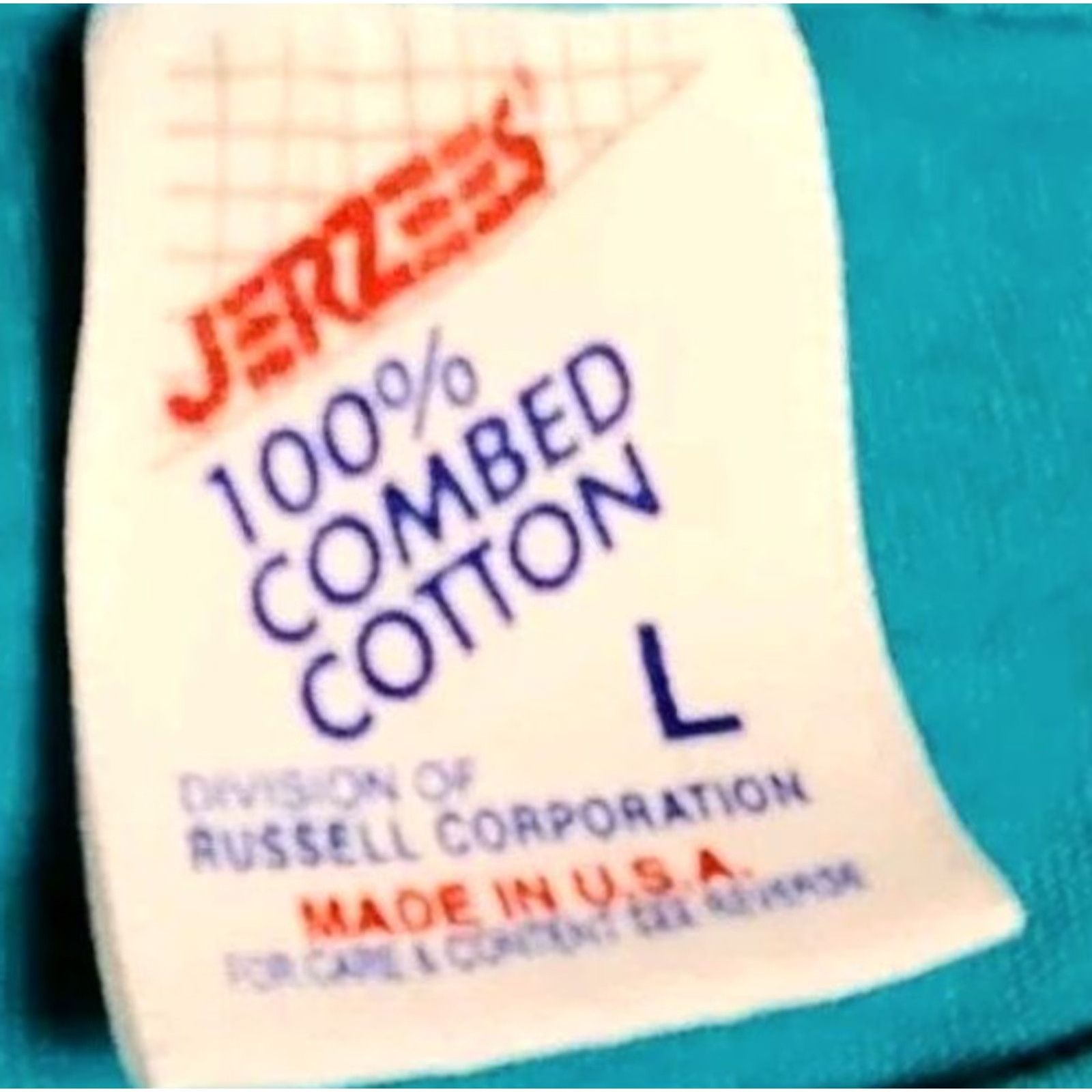 Jerzees VINTAGE JERZEES Las Vegas T Shirt Mens L Turquoise Gaming Capital Casino USA 90s USA Graphic Print Crew Neck Short Sleeve Cotton Knit Size US L / EU 52-54 / 3 - 4 Thumbnail