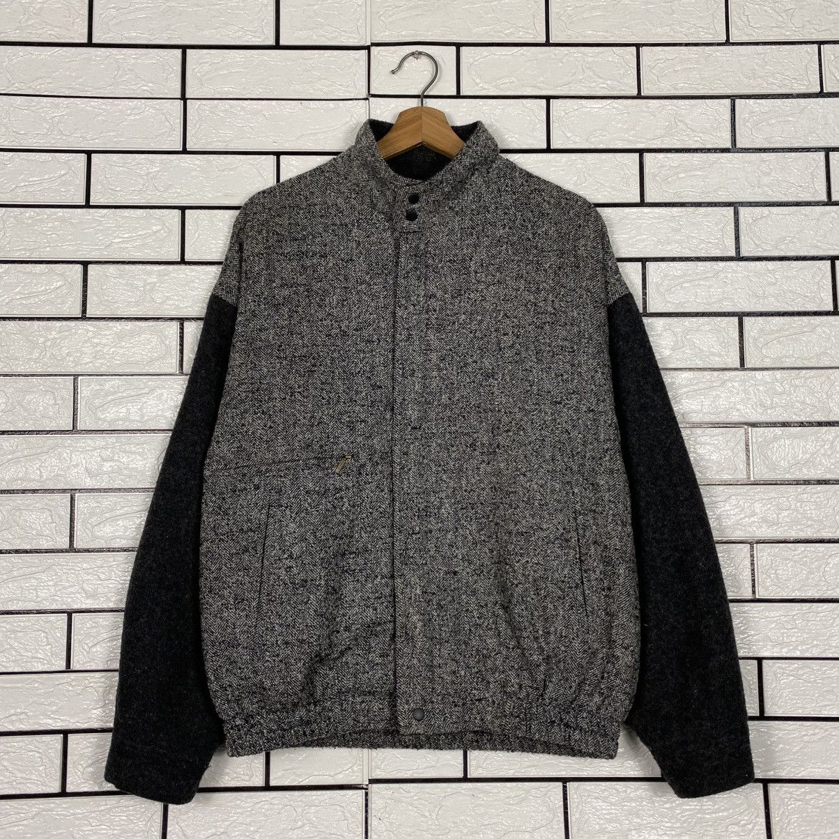 Issey Miyake 📌Vintage Wool Bomber Jacket Ginrei Rare Design Size US L / EU 52-54 / 3 - 2 Thumbnail