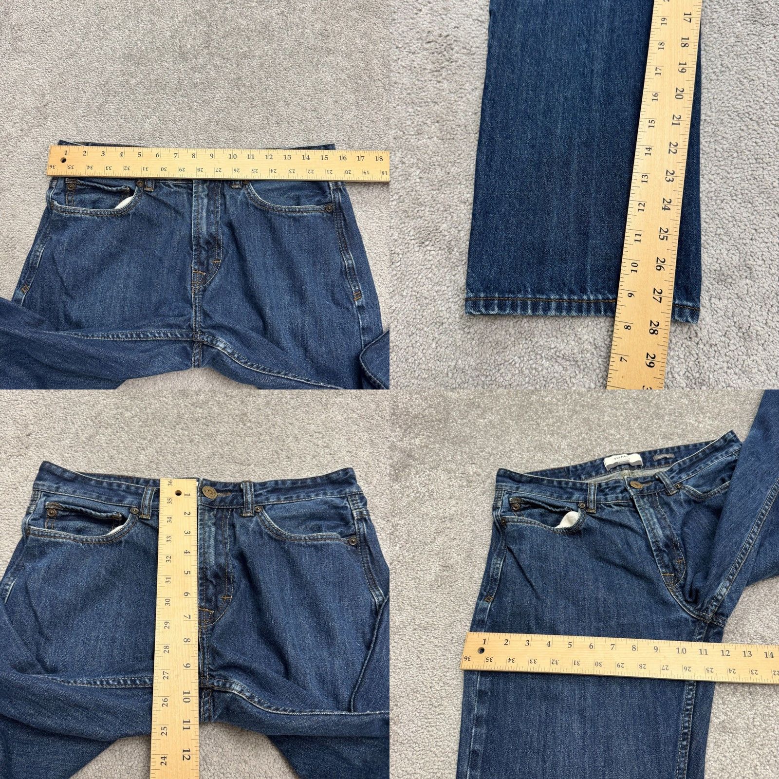 FatFace FatFace Jeans Mens 32 Short Straight Denim 5-Pocket Blue Cotton Regular Rise Straight Leg Casual Denim Jeans Size US 32 / EU 48 - 9 Thumbnail