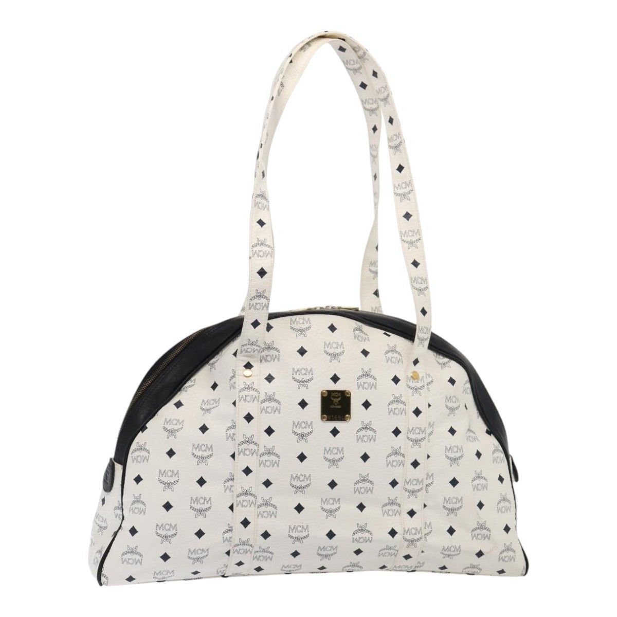 MCM Visetos White Canvas Shoulder Bag (Pre-Owned) Size ONE SIZE - 1 Thumbnail