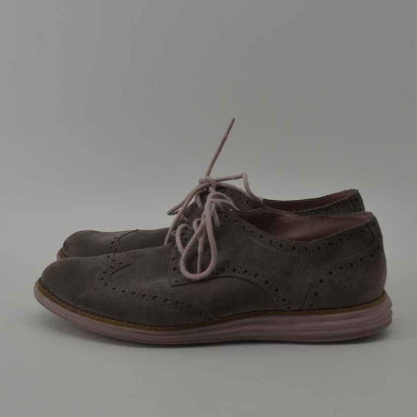 Cole Haan Cole Haan Lunargrand Gray Pink Oxford Lace Up Womens Sz 8.5 Size US 8.5 / IT 38.5 - 11 Thumbnail