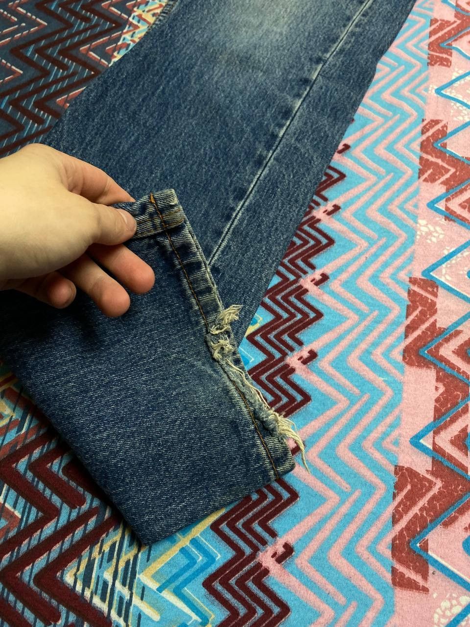 Levi's Crazy vintage y2k Levi’s 505 faded washed denim jeans skater Size US 32 / EU 48 - 10 Thumbnail