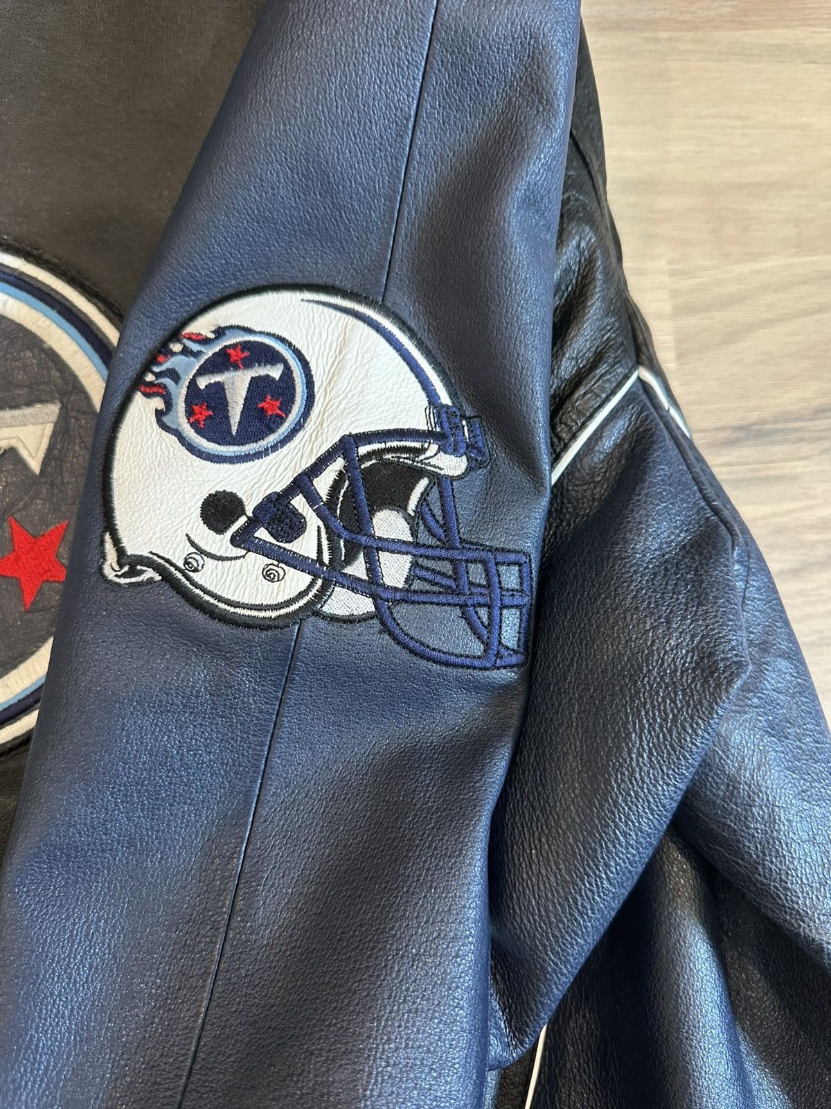 NFL Vintage Tennessee Titans Leather Patch Bomber Jacket XL Size US XL / EU 56 / 4 - 8 Thumbnail