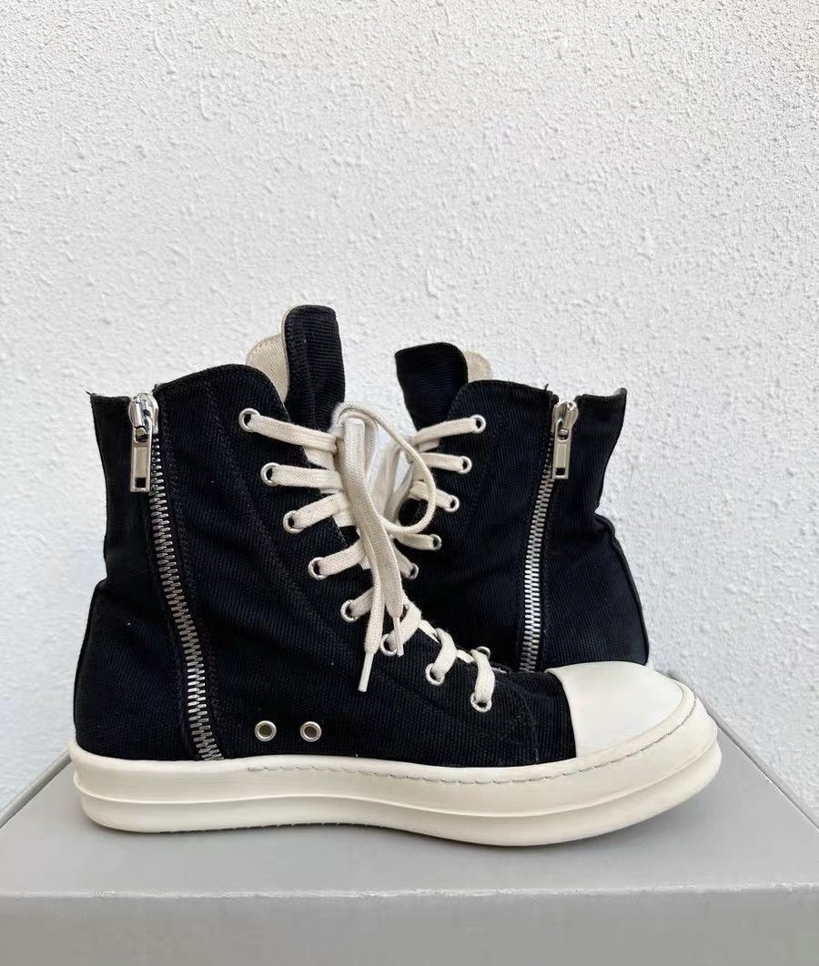 Rick Owens Rick Owens DRKSHDW black and white canvas sneakers Size US 8 / EU 41 - 5 Thumbnail